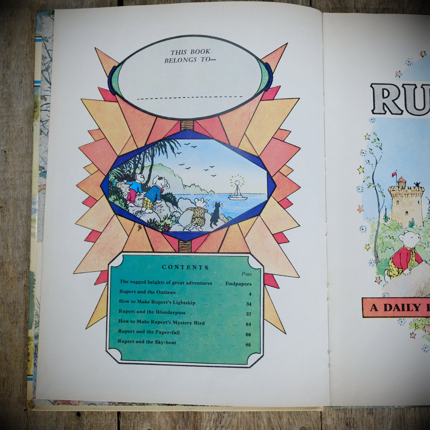 Vintage Daily Express Rupert Annual 1970, Hardcover Annual