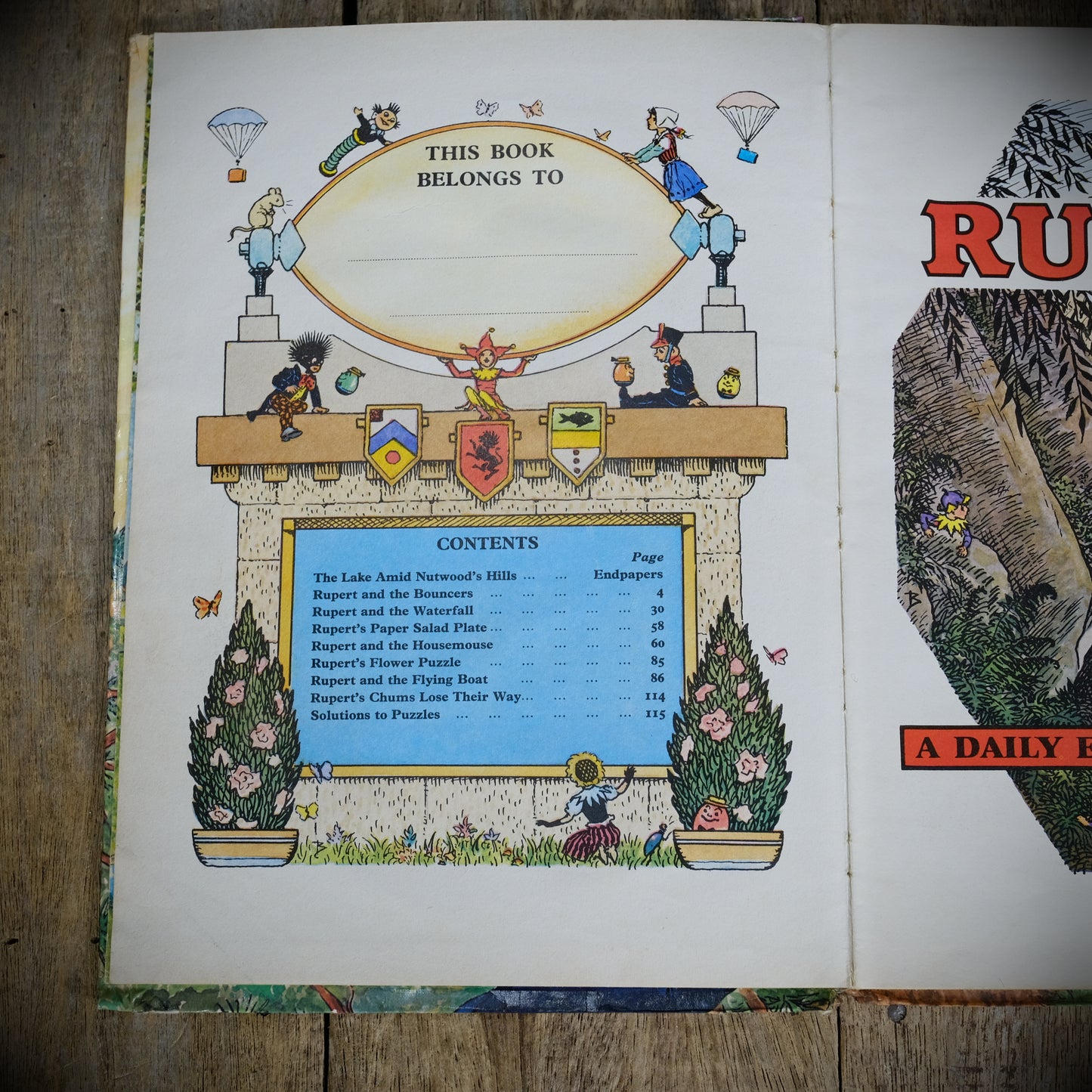 Vintage Daily Express Rupert Annual 1973, Hardcover Annual