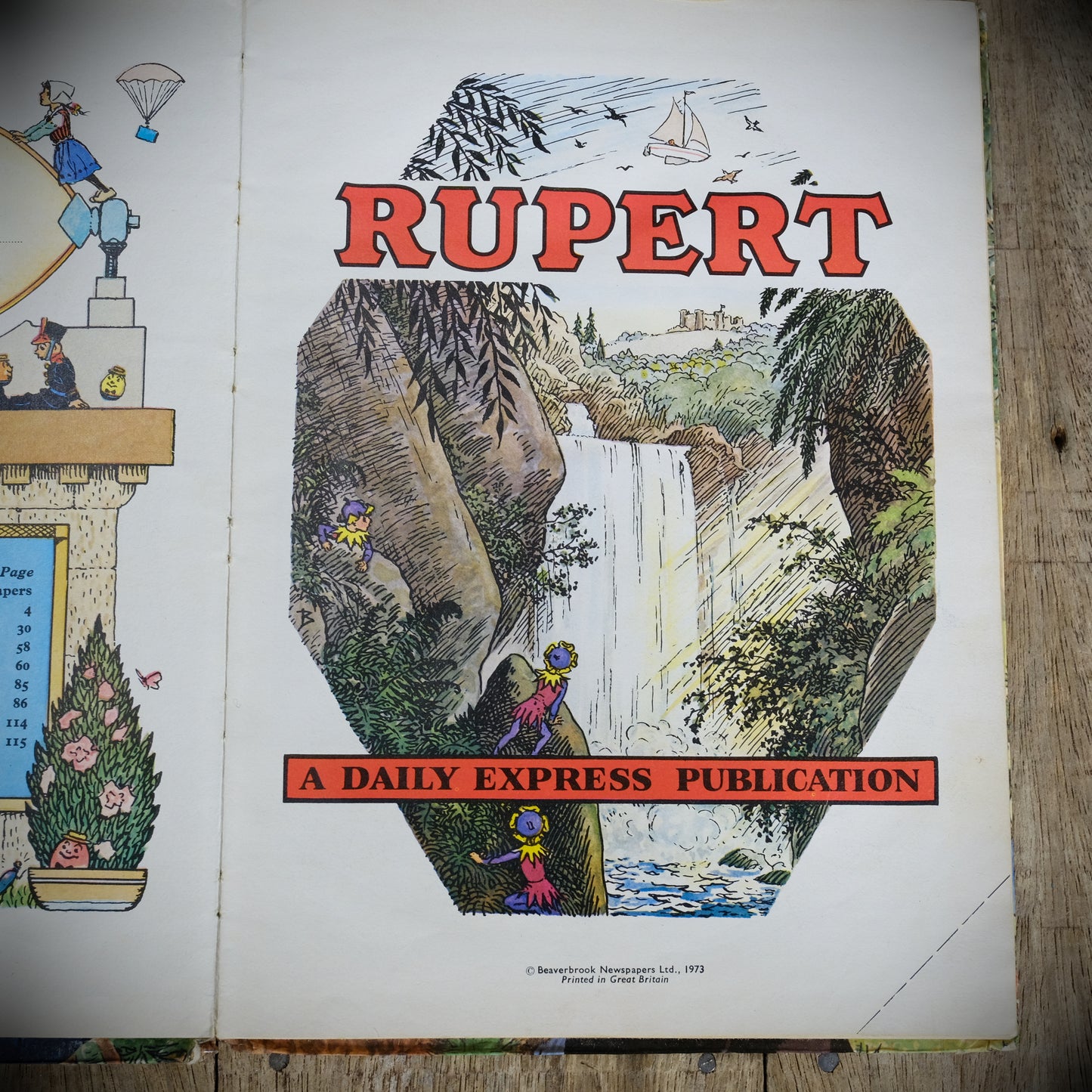 Vintage Daily Express Rupert Annual 1973, Hardcover Annual
