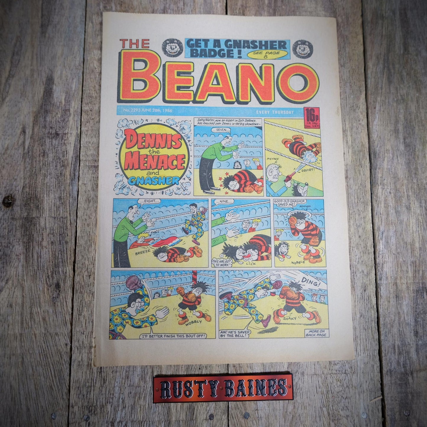 British Comic, The Beano #2293 June 28th 1986