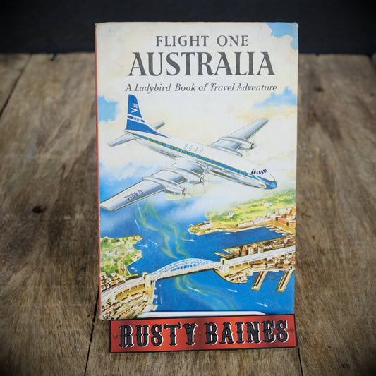 Vintage Ladybird Book, Flight One Australia, 2'6 Issue, Matt, Hardcover, Dustwrapper