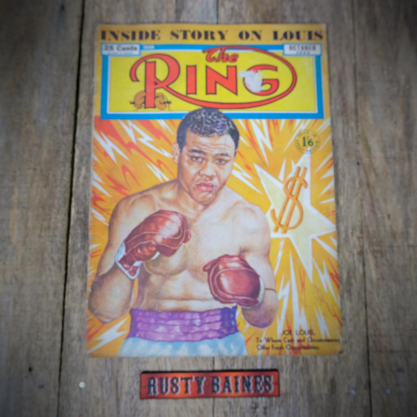 Vintage Boxing Magazine, The Ring USA, October 1950, Joe Louis