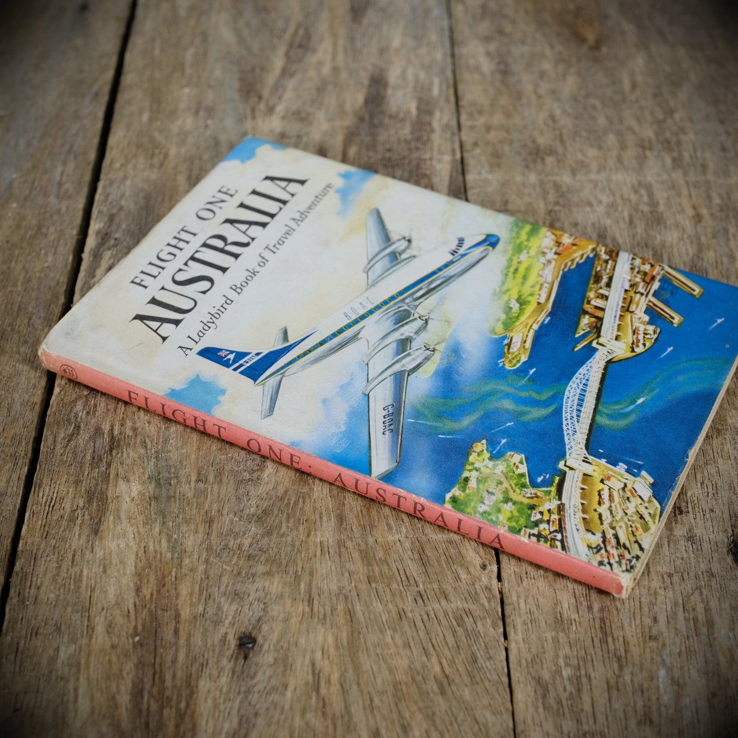 Vintage Ladybird Book, Flight One Australia, 2'6 Issue, Matt, Hardcover, Dustwrapper