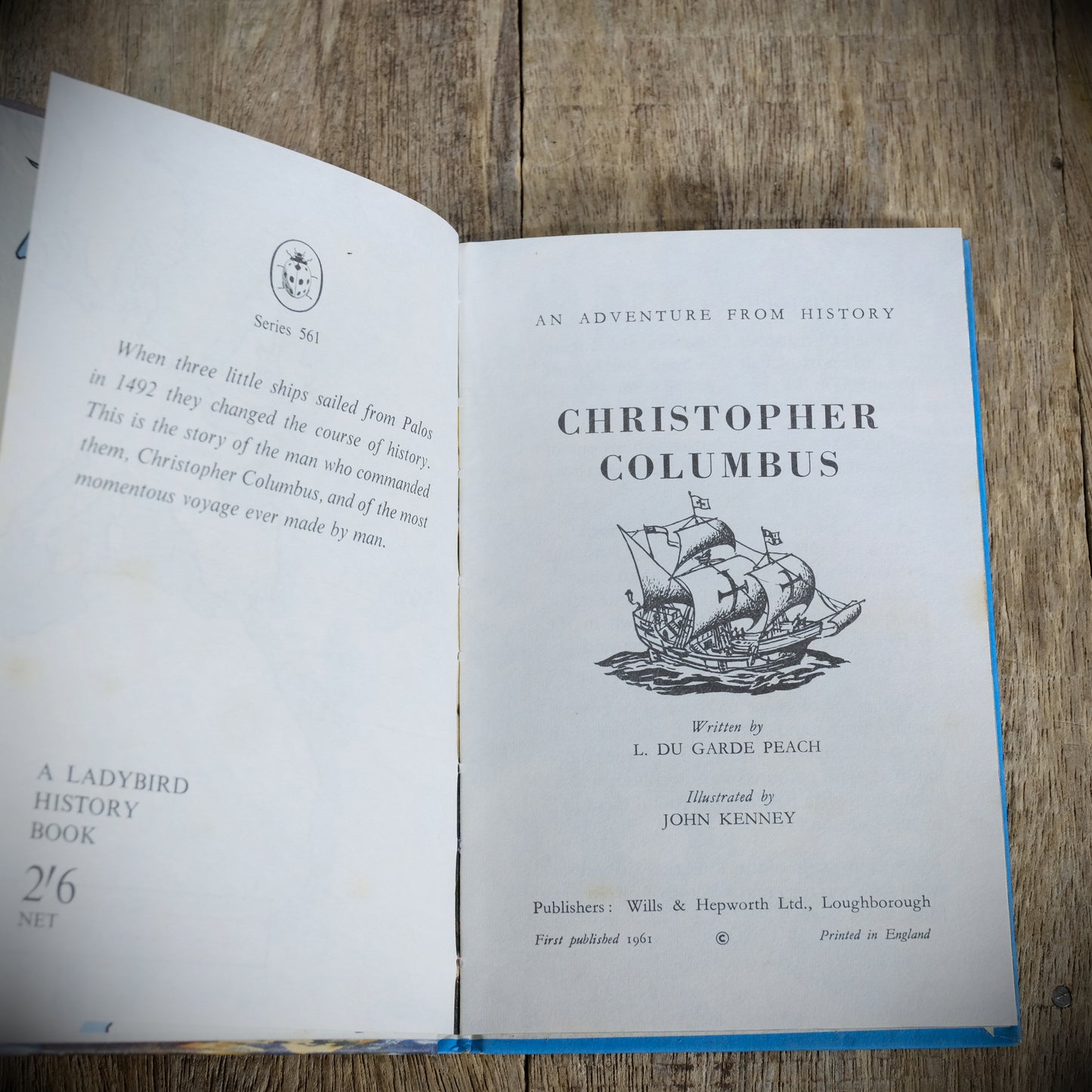 Vintage Ladybird Book, Christopher Columbus, History, 2'6 Issue, Matt, Hardcover