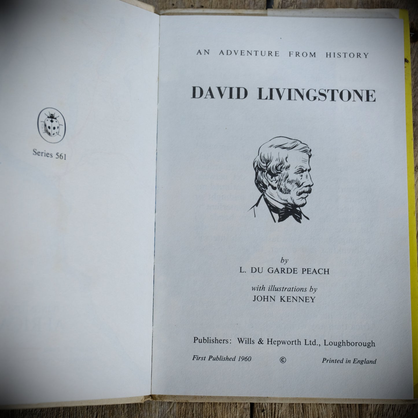 Vintage Ladybird Book, David Livingstone, 2'6 Issue, Matt, Hardcover, Dustwrapper