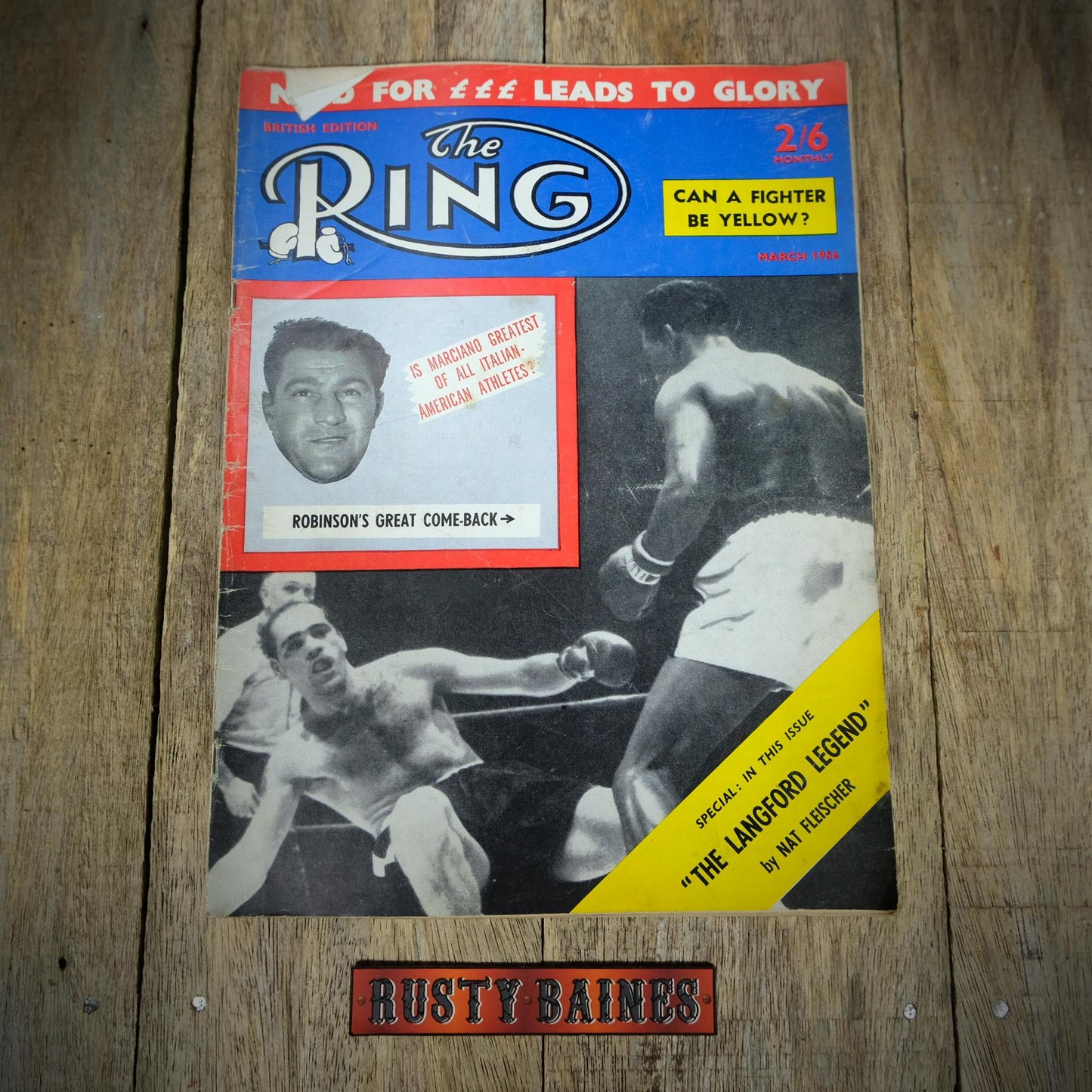 Vintage Boxing Magazine, The Ring March 1956, Bobby Murphy