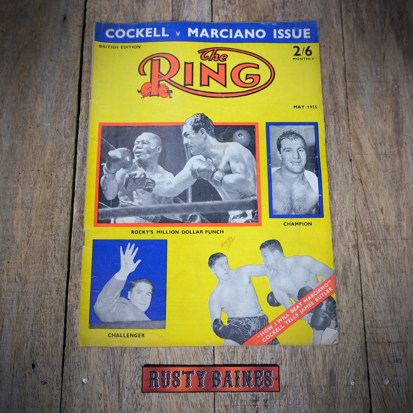 Vintage Boxing Magazine, The Ring May 1955, Gene Fullmer, Raul Macias