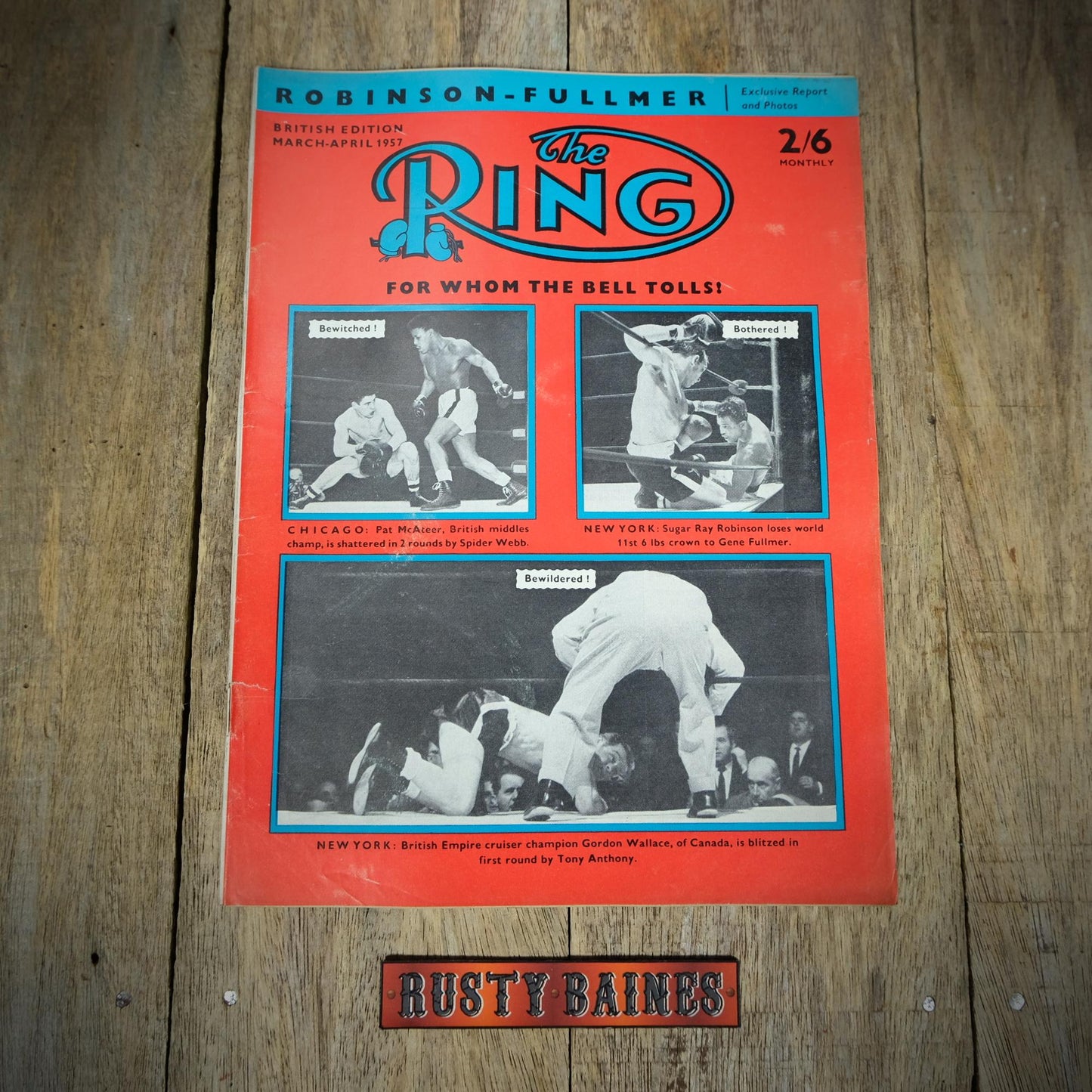 Vintage Boxing Magazine, The Ring March/April 1957, Gene Fullmer, Floyd Patterson