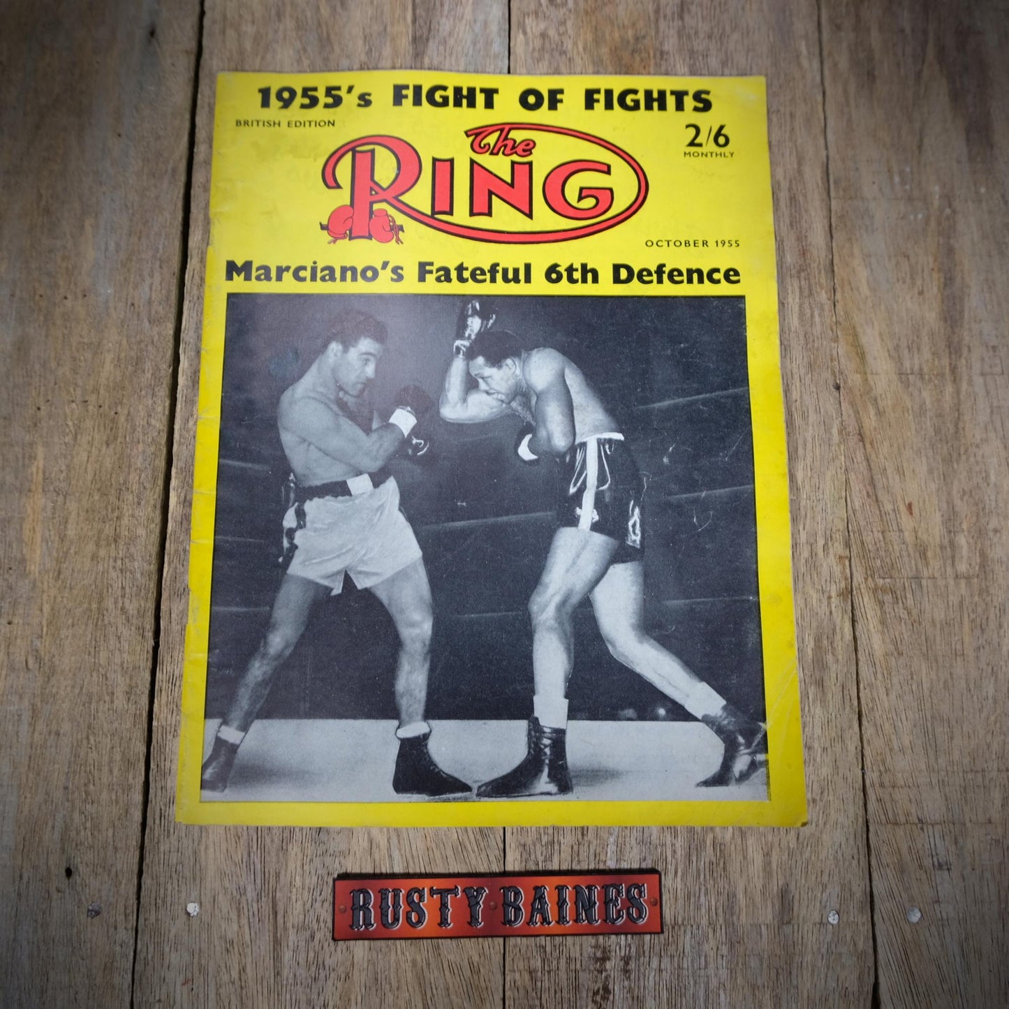 Vintage Boxing Magazine, The Ring October 1955, Press/Sport Photographers, Carmen Basilio