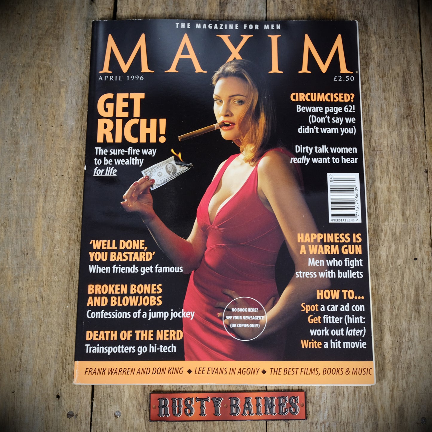 Maxim Magazine April 1996, Horse Racing, Custom Vans, Fashion