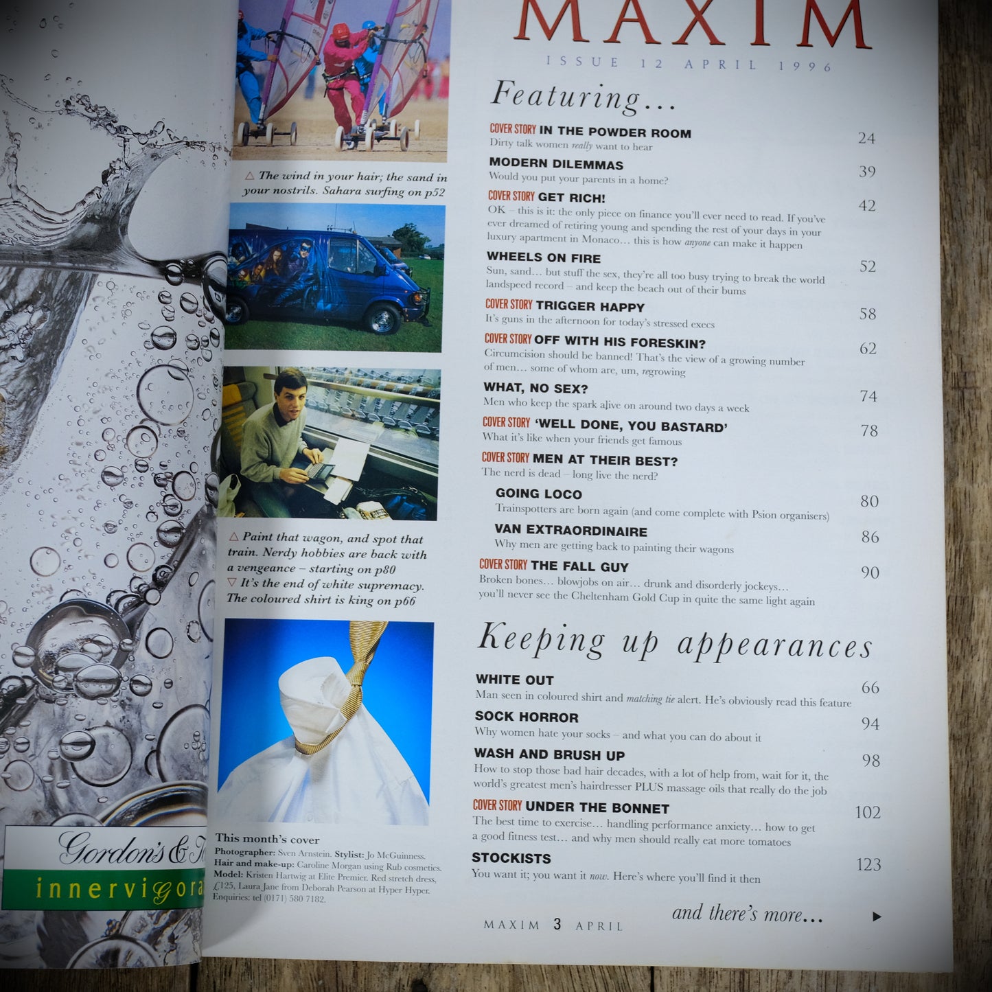 Maxim Magazine April 1996, Horse Racing, Custom Vans, Fashion