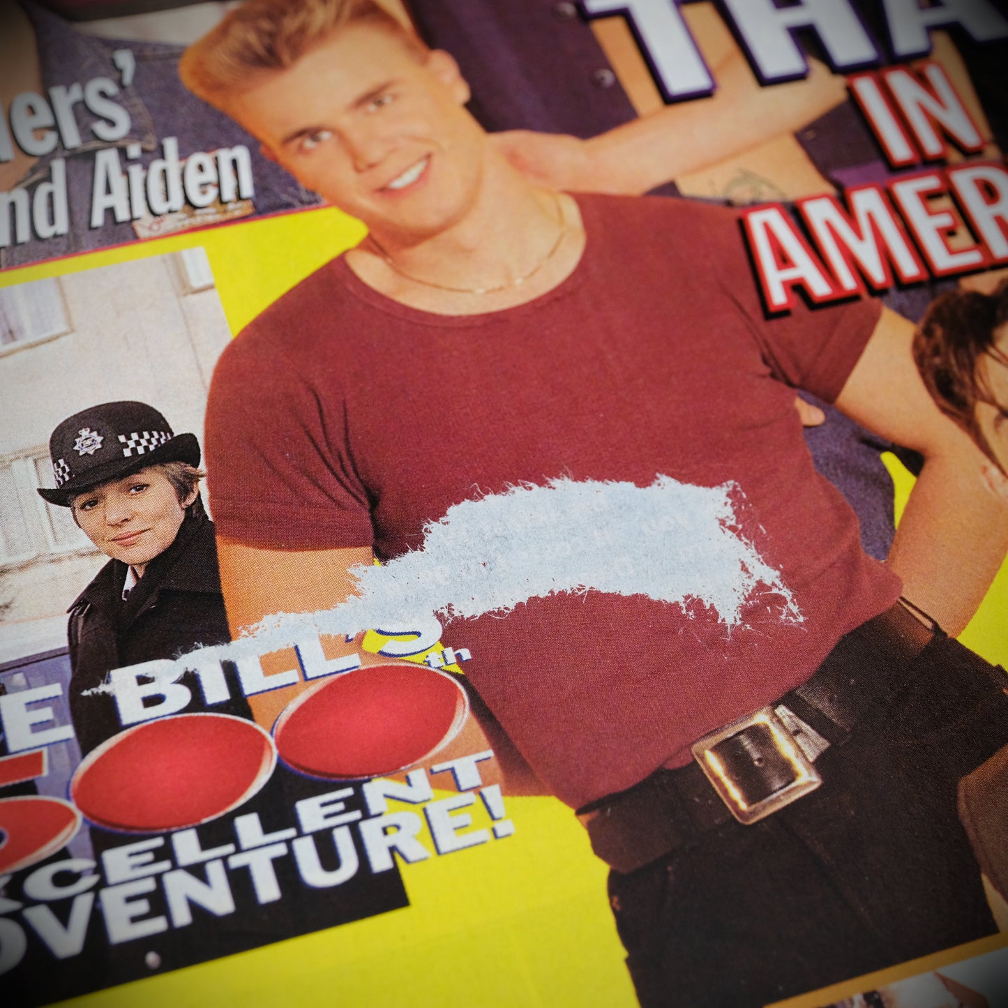 Retro Look-In Magazine 27th March 1993 Sean Maguire & Nicola Stapleton Poster, Take That