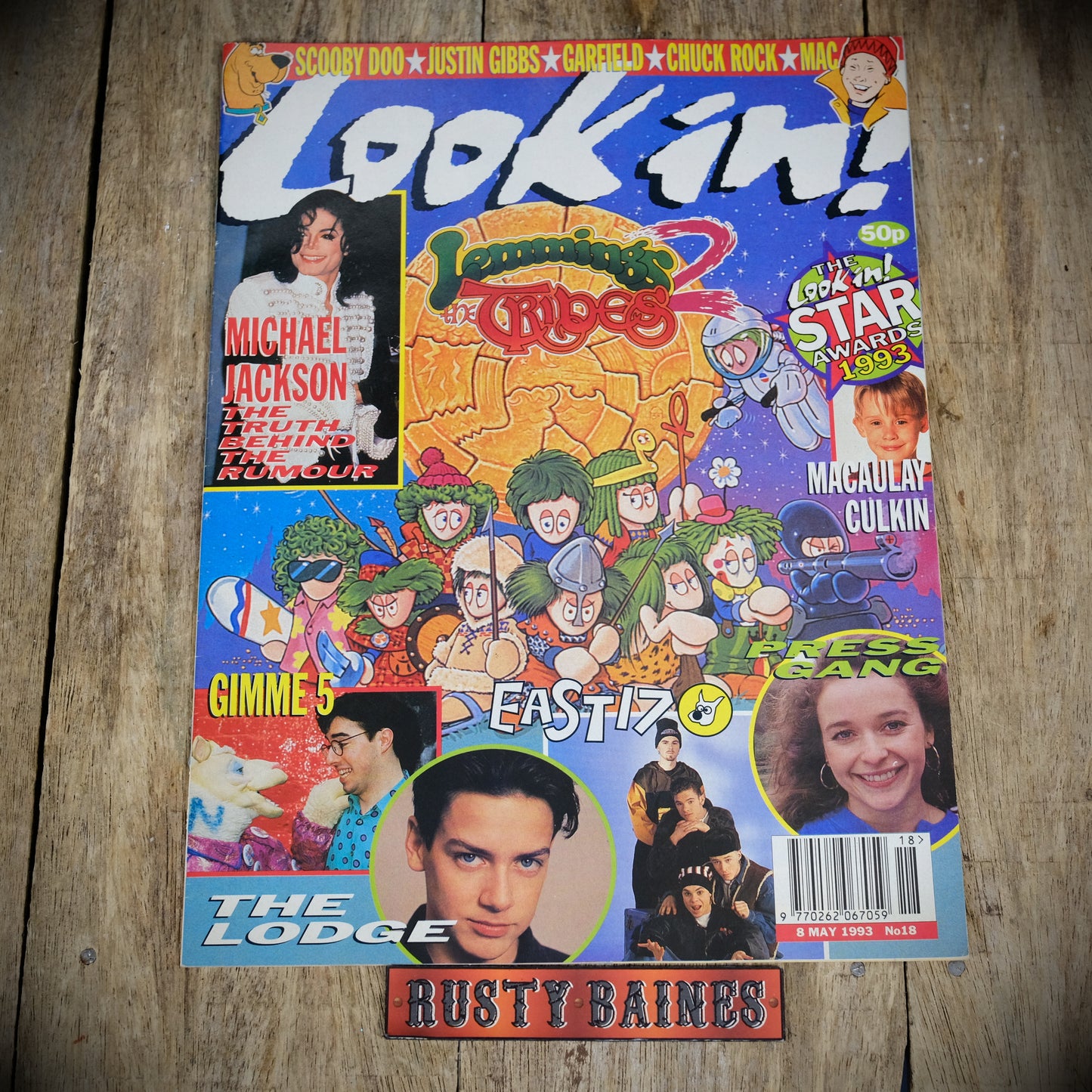 Retro Look-In Magazine 8th May 1993 Lemmings Poster, Julia Sawalha/Press Gang