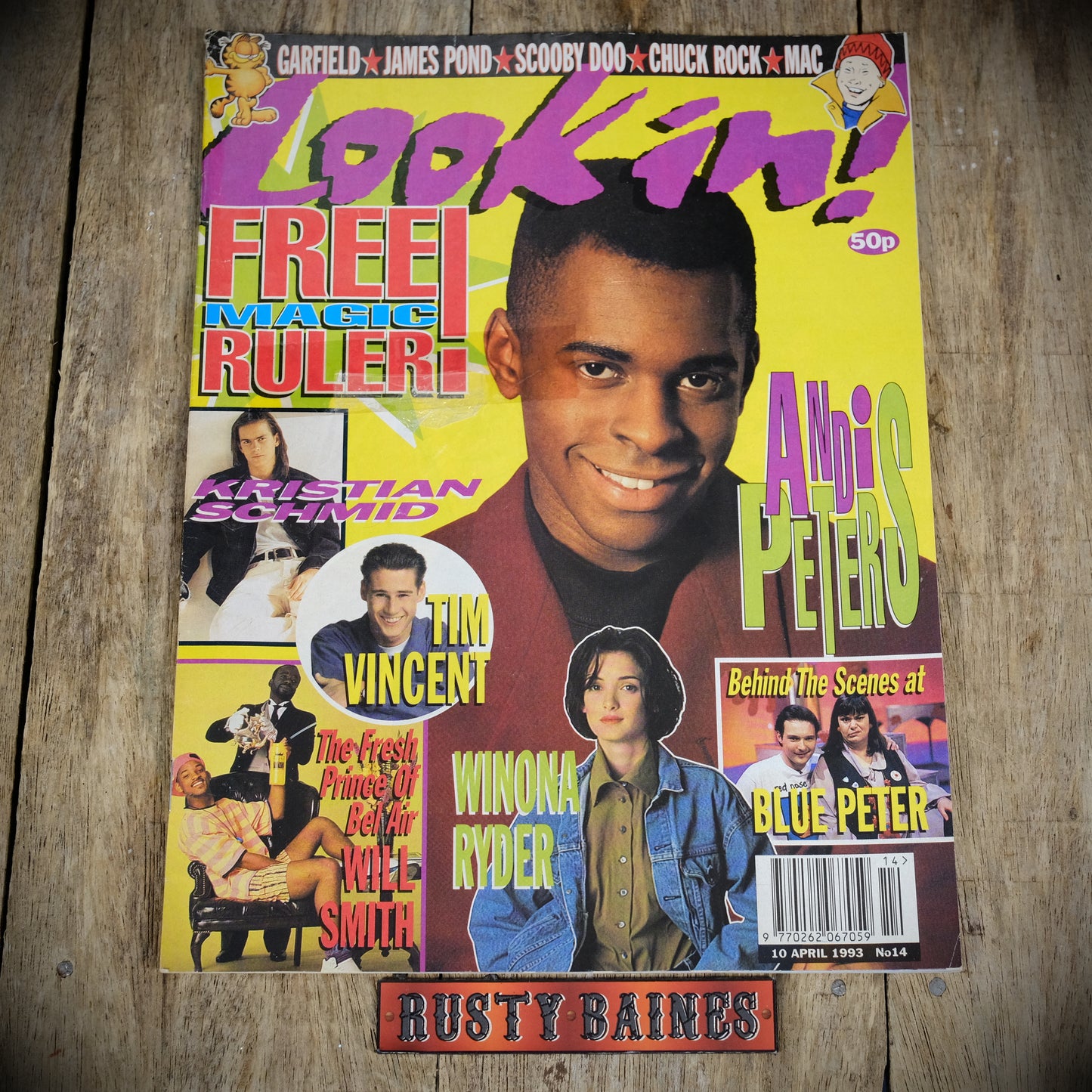 Retro Look-In Magazine 10th April 1993 Andi Peter Poster, Fresh Prince of Bel Air