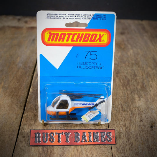 Matchbox No.75 Helicopter, Opened Blister Card