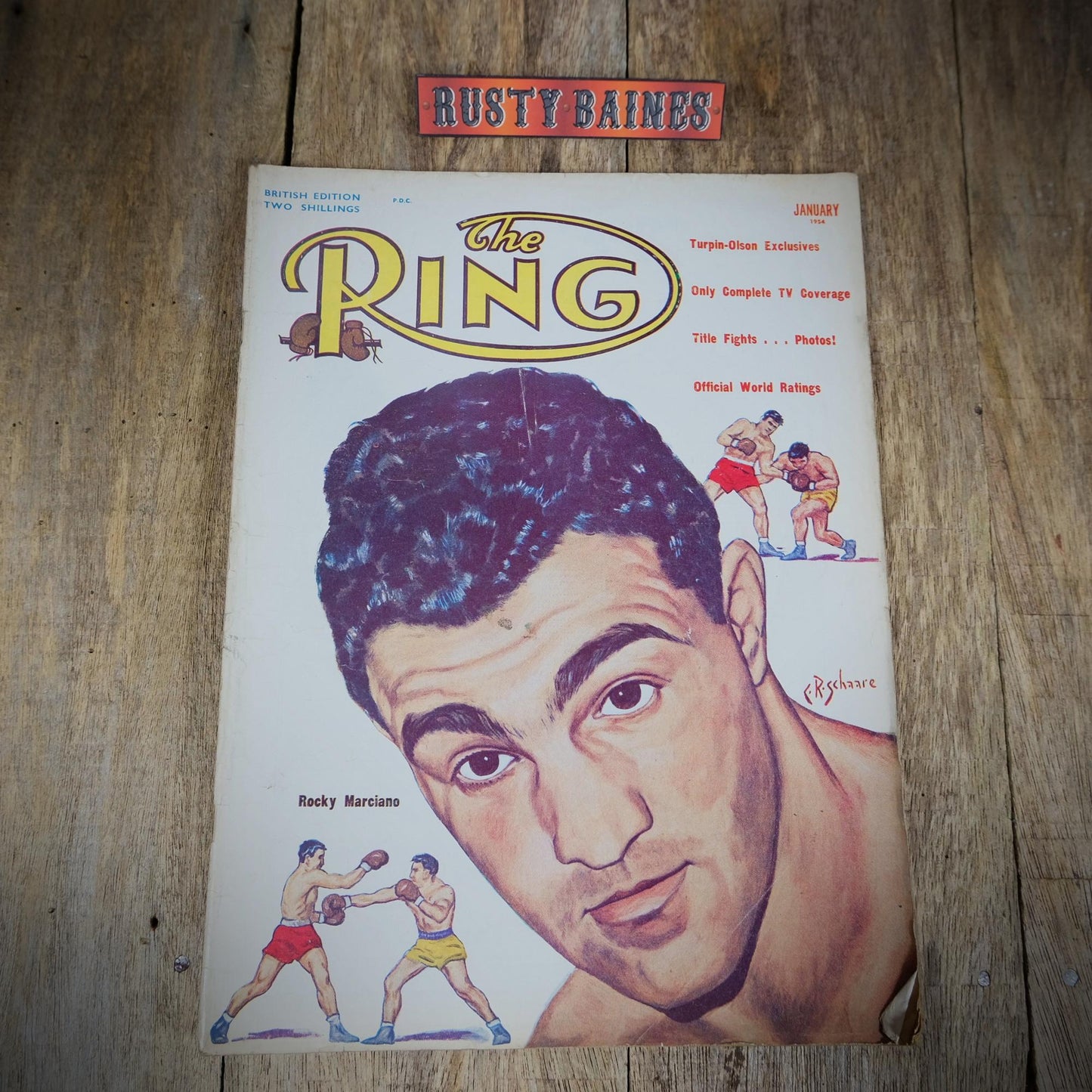 Vintage Boxing Magazine, The Ring, British, January 1954