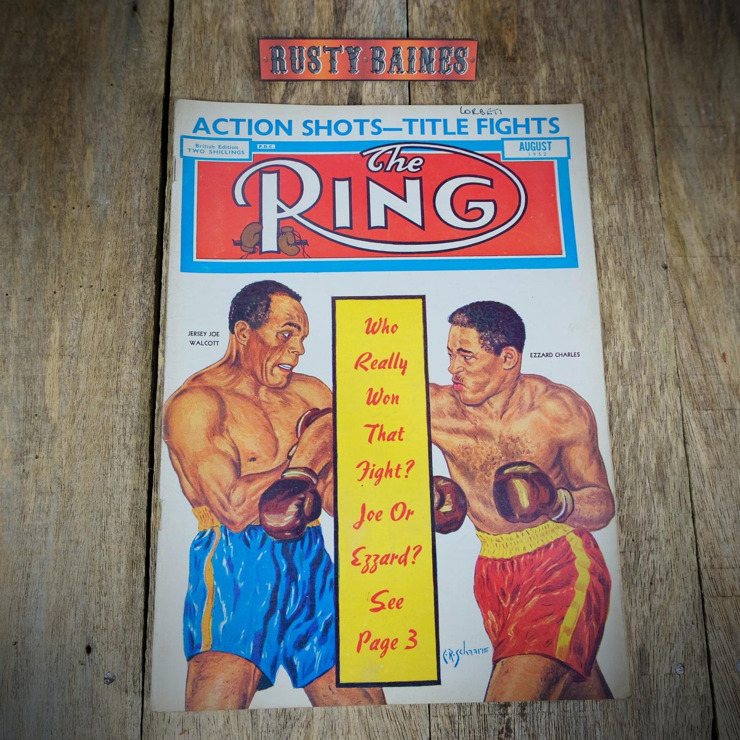 Vintage Boxing Magazine, The Ring, British, August 1952