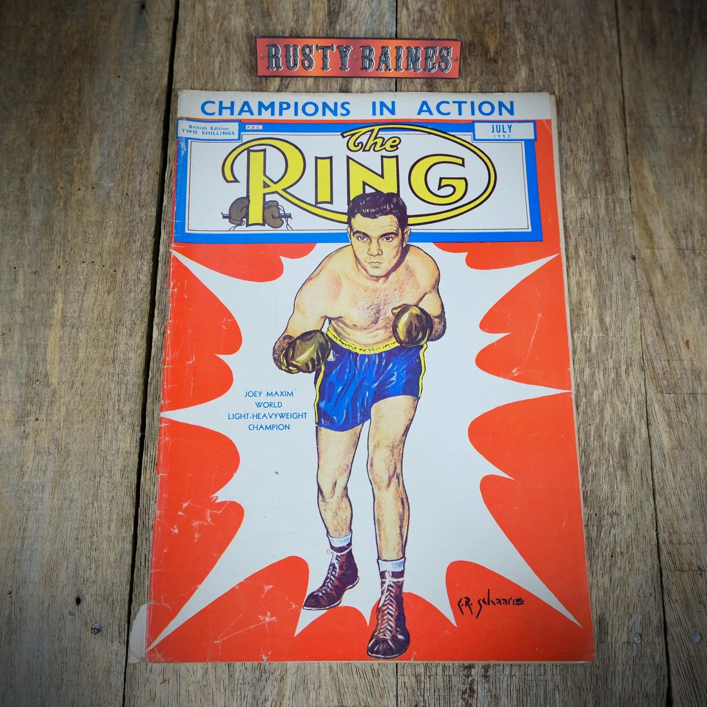 Vintage Boxing Magazine, The Ring, British, July 1952