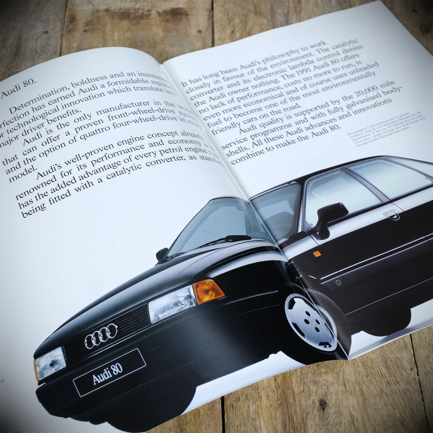 Car Sales Brochure Audi 80, 1990, Petrol, Diesel & Quattro Spec' Booklet