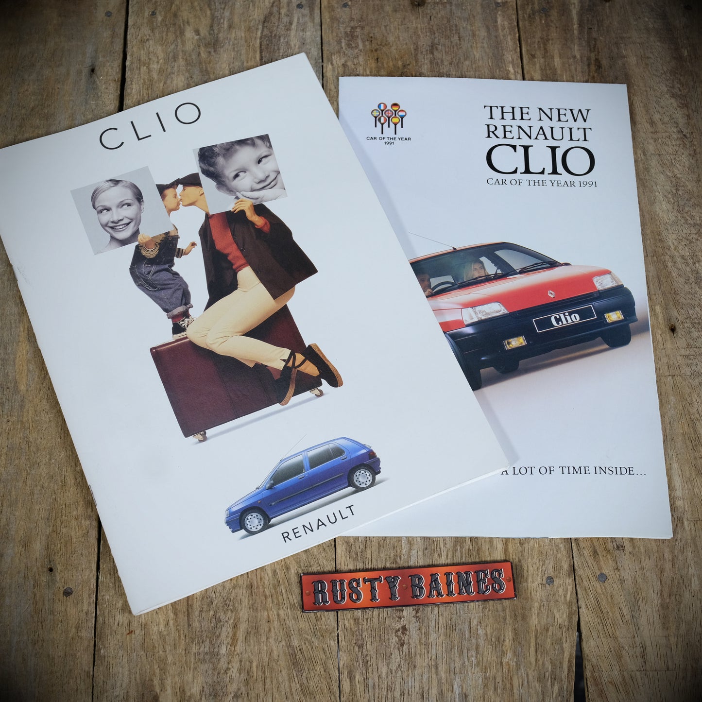 Car Sales Brochure Renault Clio, RL RN RT RSi 16V Baccara Plus Poster Style Version from 1991