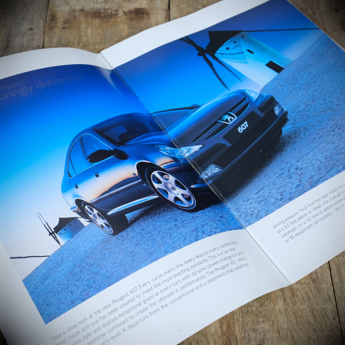 Car Sales Brochure, Peugeot 607 & Spec Booklet, Sept 2001, Petrol & Diesel Models