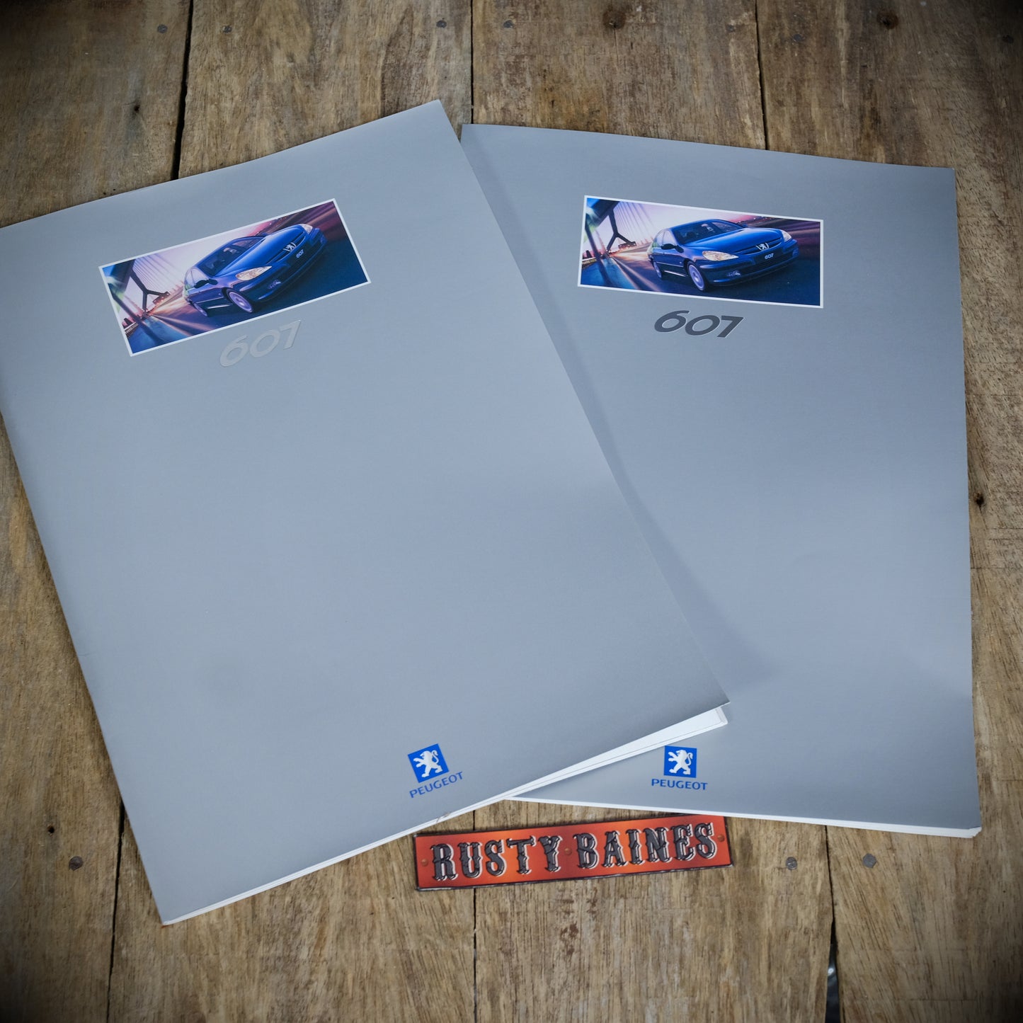 Car Sales Brochure, Peugeot 607 & Spec Booklet, Sept 2001, Petrol & Diesel Models