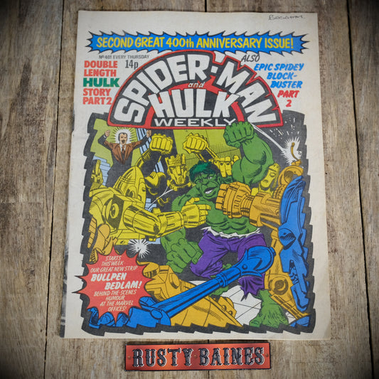 UK Marvel Comic, Spider-Man and Hulk Weekly 1980 No.401