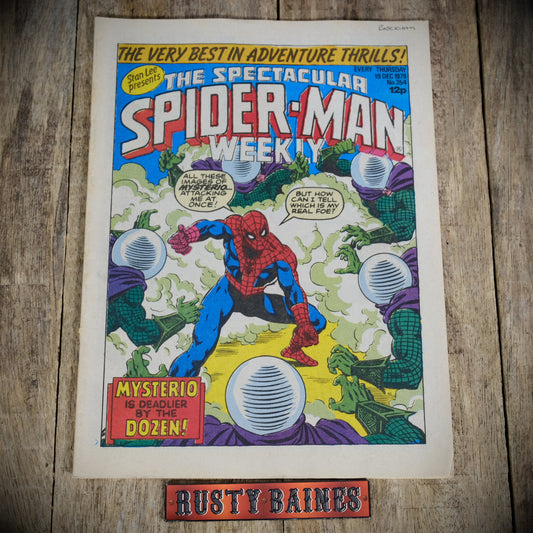 UK Marvel Comic, Spider-Man and Hulk Weekly 19 December 1979 #354