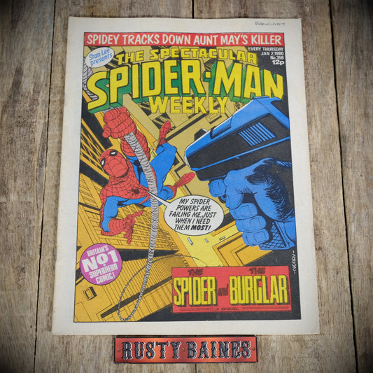 UK Marvel Comic, Spider-Man and Hulk Weekly 2 January 1980 #356