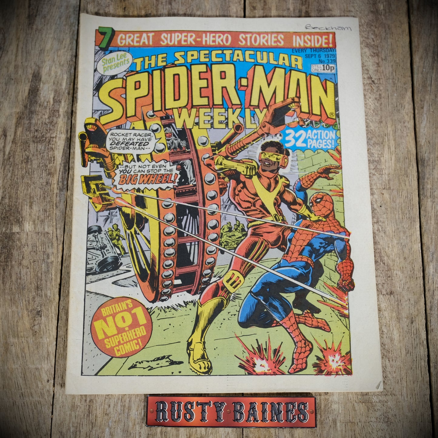 UK Marvel Comic, Spider-Man and Hulk Weekly 6 September 1979 #339