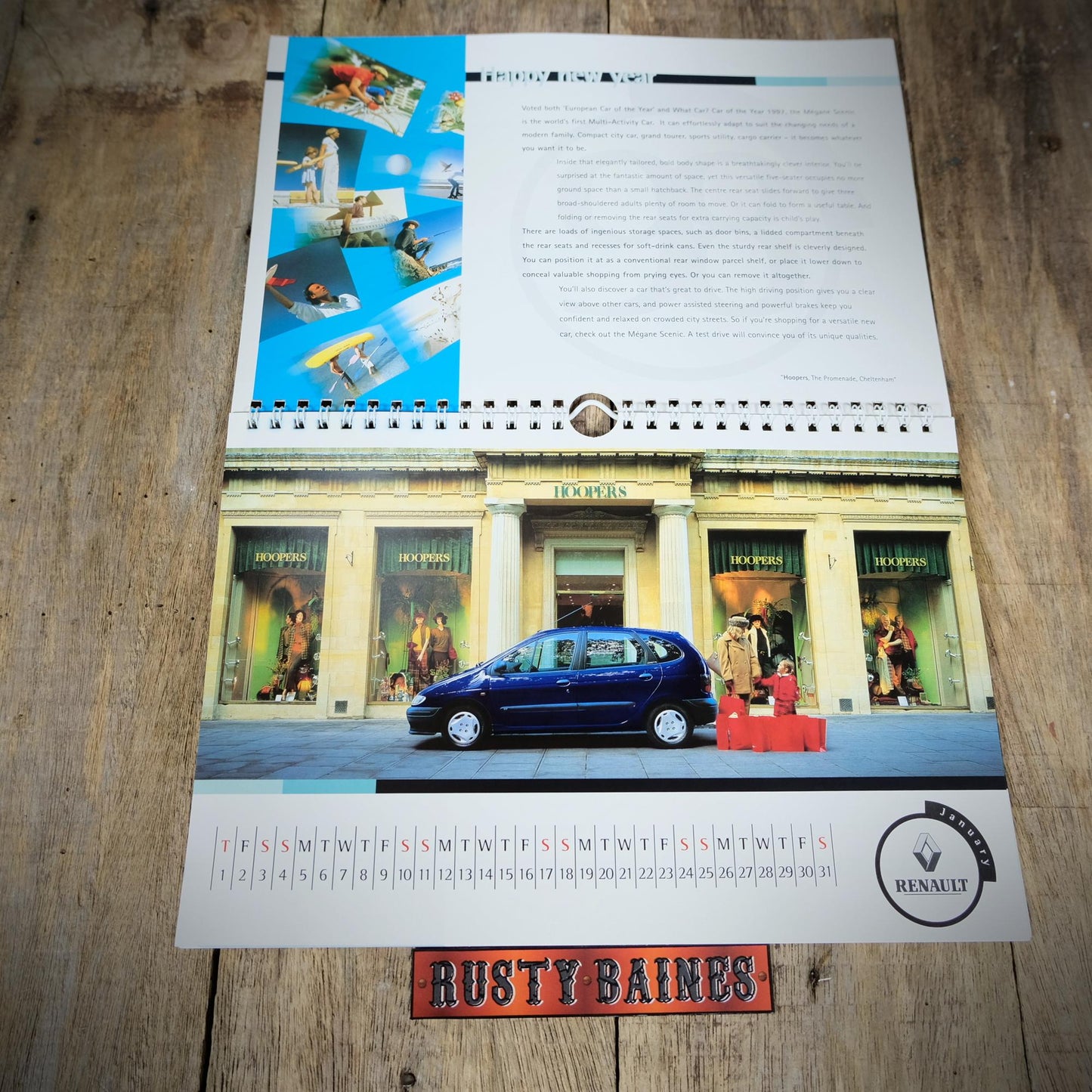 Renault UK 1998 Calendar Brochure, Scenic, Clio, Megane, Espace Etc.