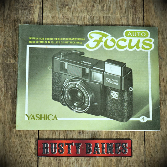 Vintage Camera Instruction Booklet, Yashica Auto-Focus 35mm