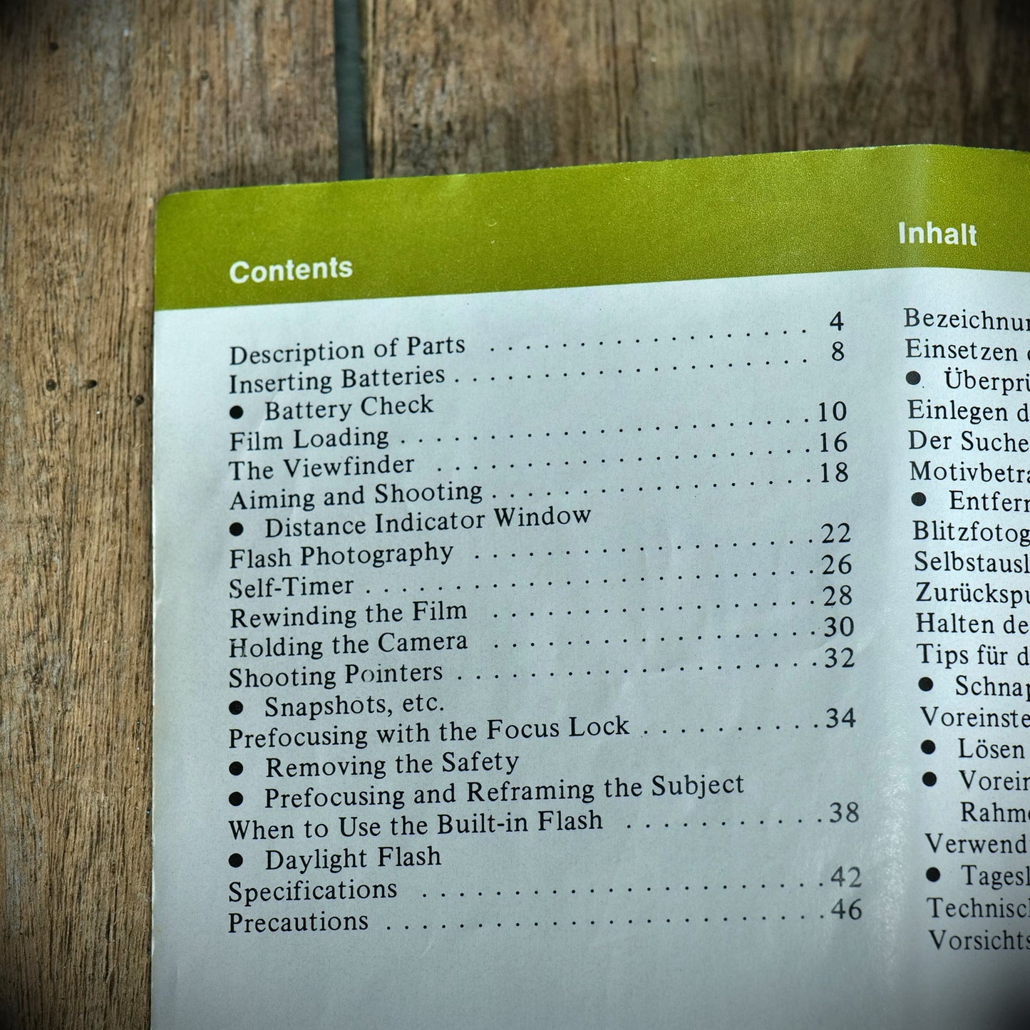 Vintage Camera Instruction Booklet, Yashica Auto-Focus 35mm