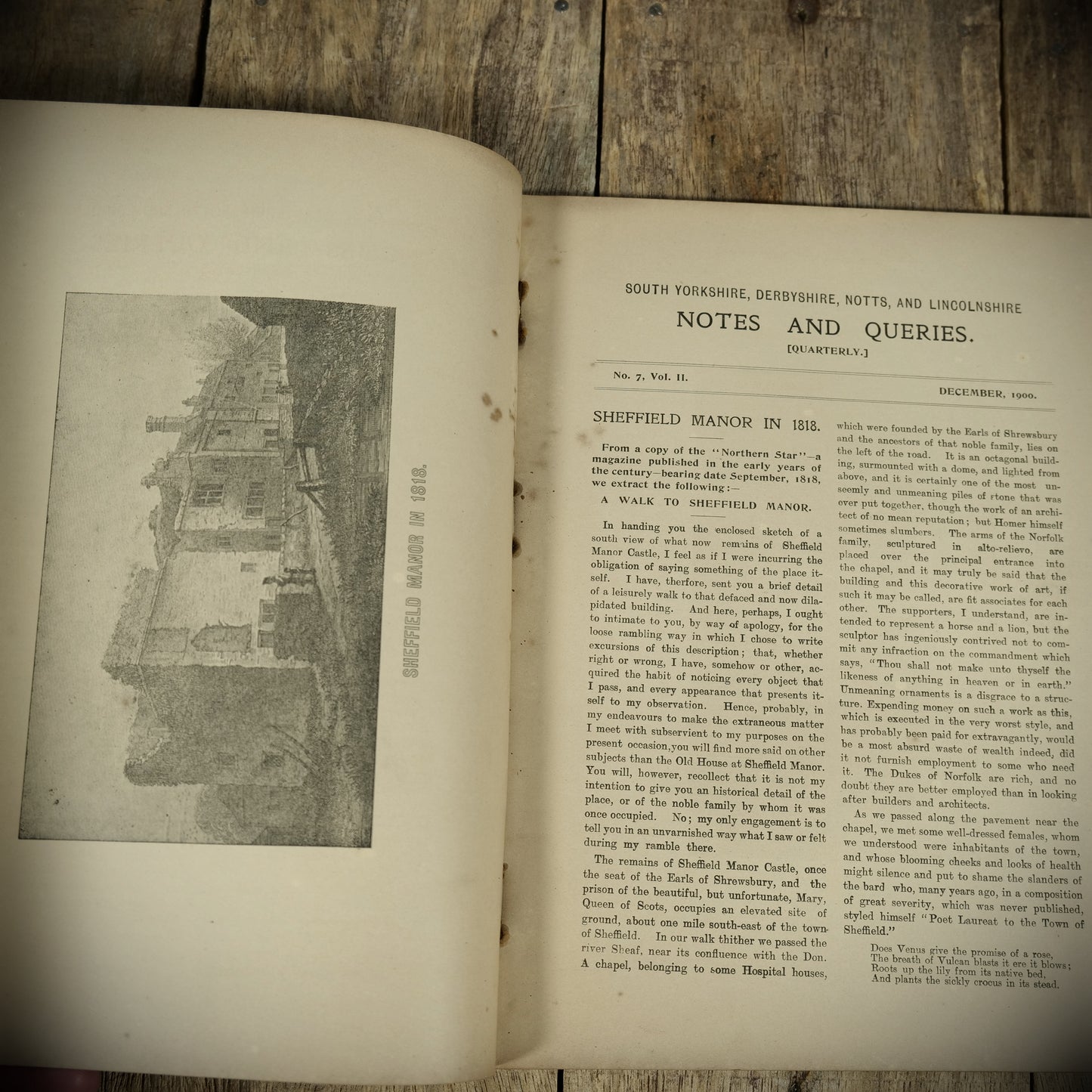 South Yorkshire, Notts & Lincolnshire Notes & Queries, December 1900 Magazine, Sheffield Etc.