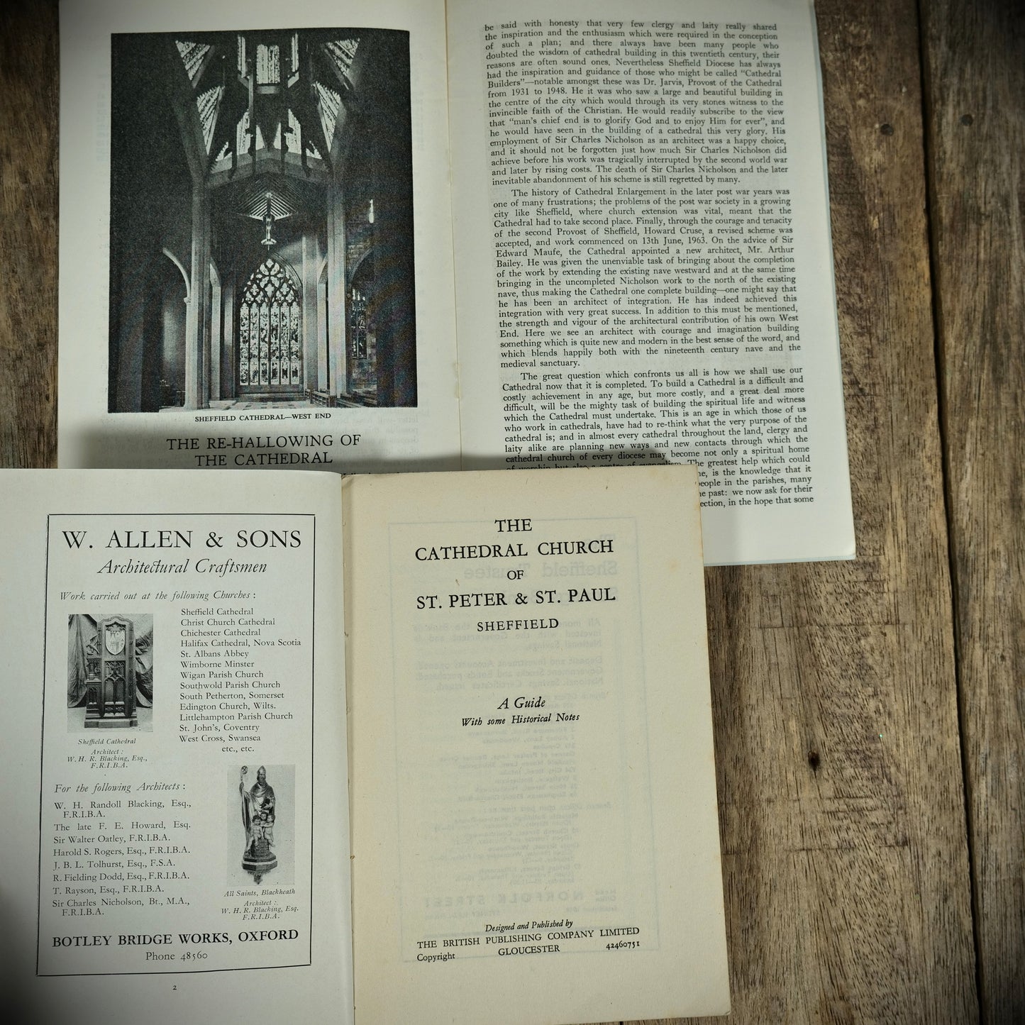 The Church of St Peter and St Paul Sheffield 1947 & Diocesan Review Nov 1966, Booklets