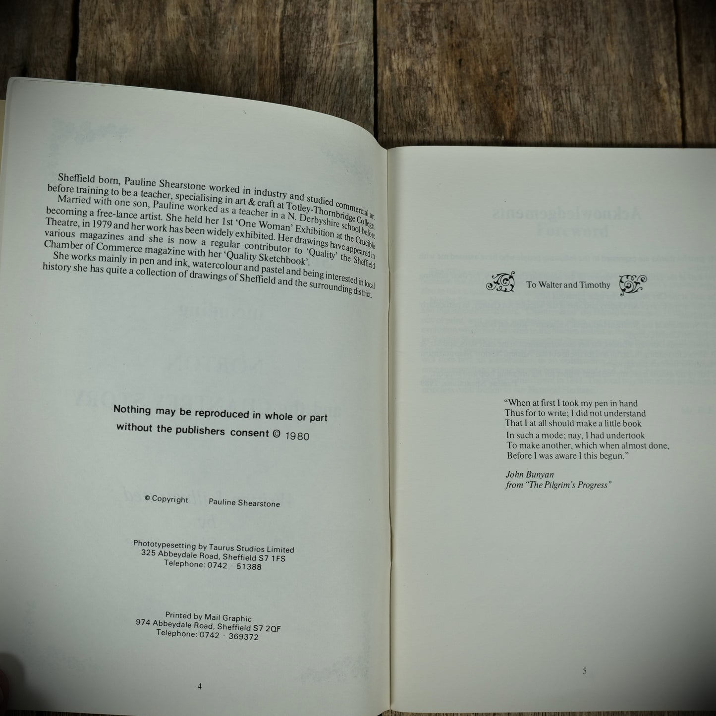 Sheffield Sketches, Norton and Chantrey Story, Pauline Shearstone, 1980, Booklet