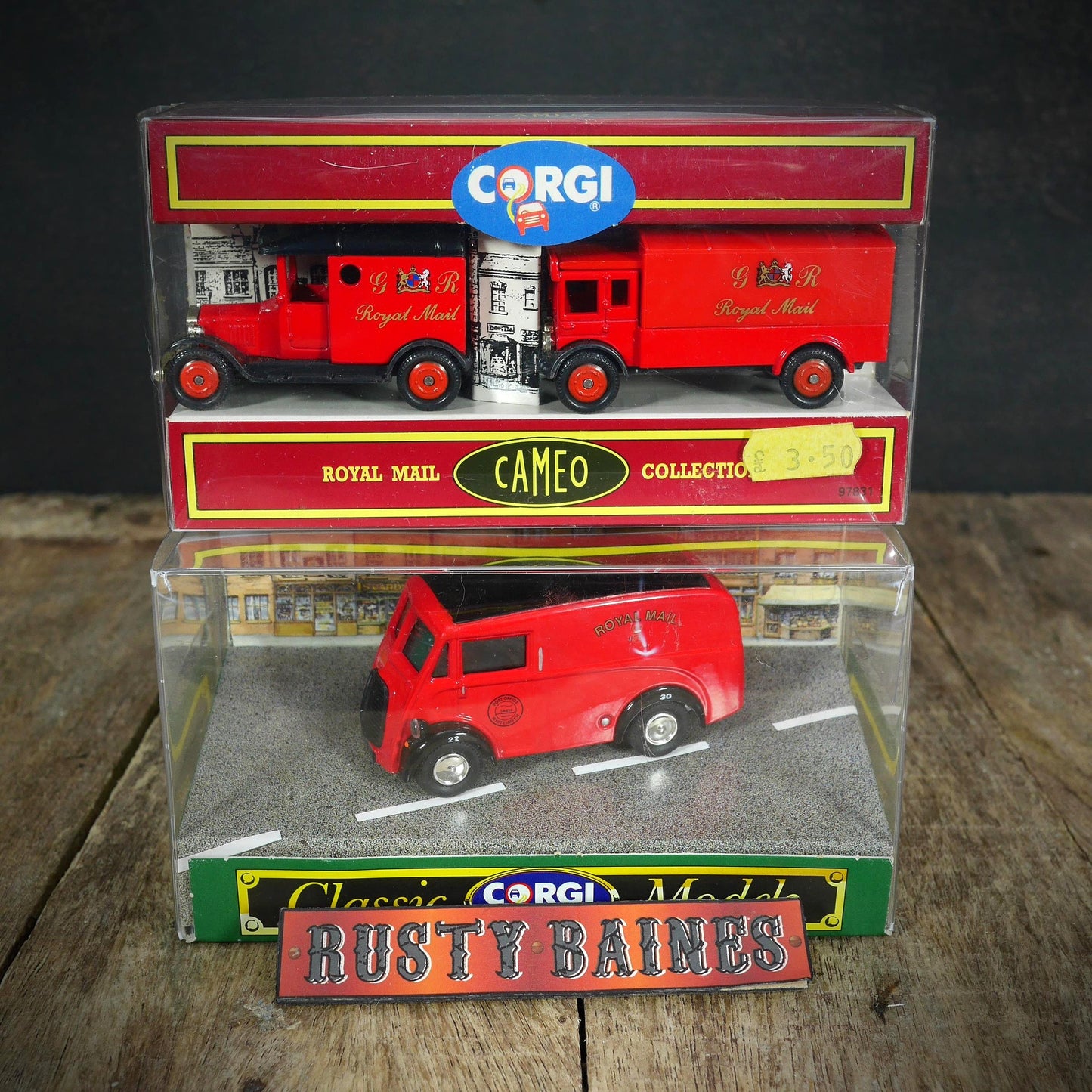 Corgi Royal Mail Diecasts in Boxes, Cameo Vintage Vans & Morris J