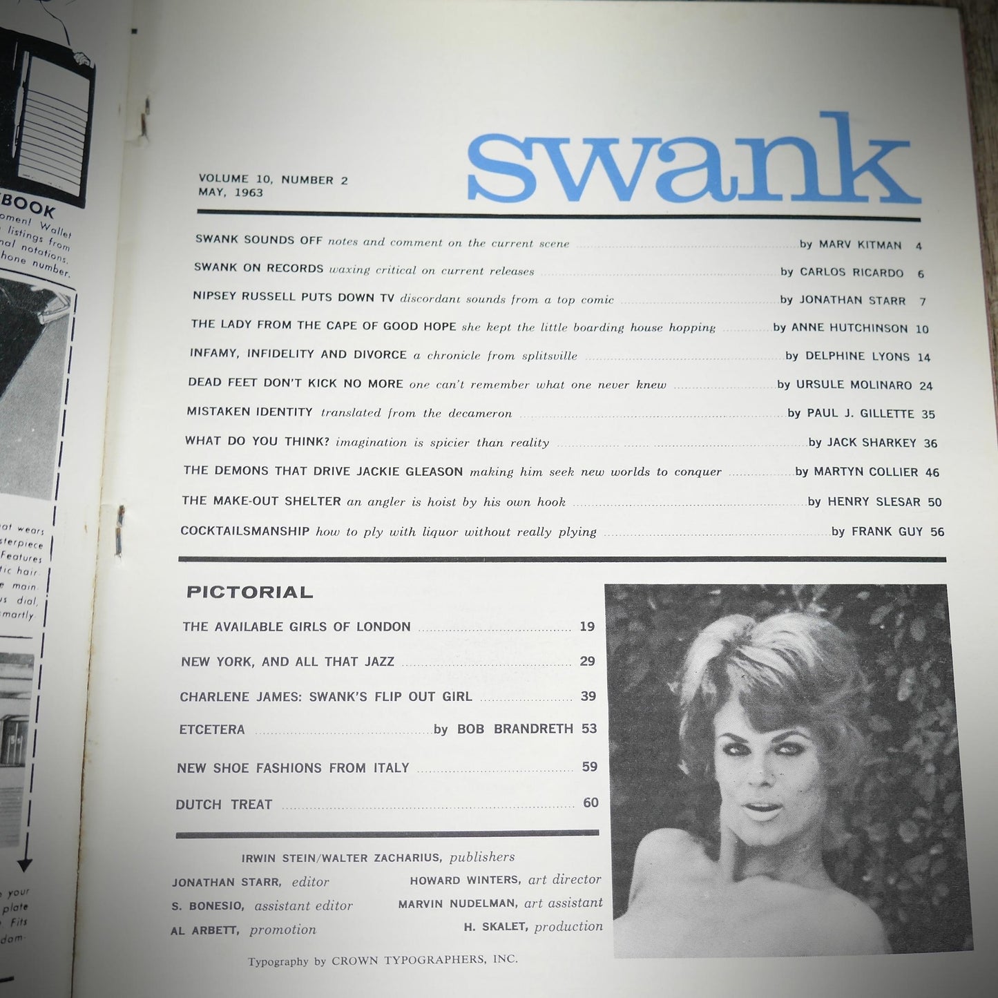 Back Issue Magazine, Swank, Men's, U.S. Vintage Glamour/Pin-Up/Stories, May 1963