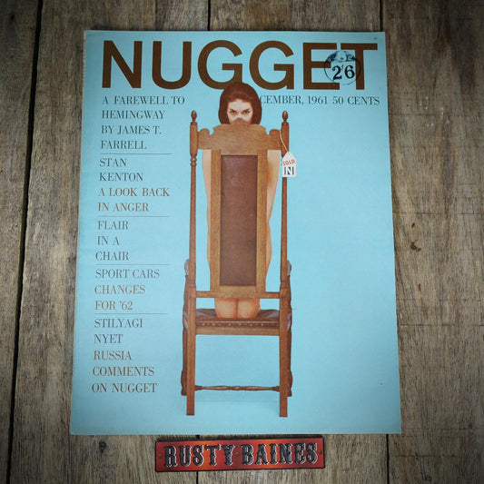 Vintage Back Issue U.S. Men's Magazine, Nugget December 1961, Glamour/Pin-Up