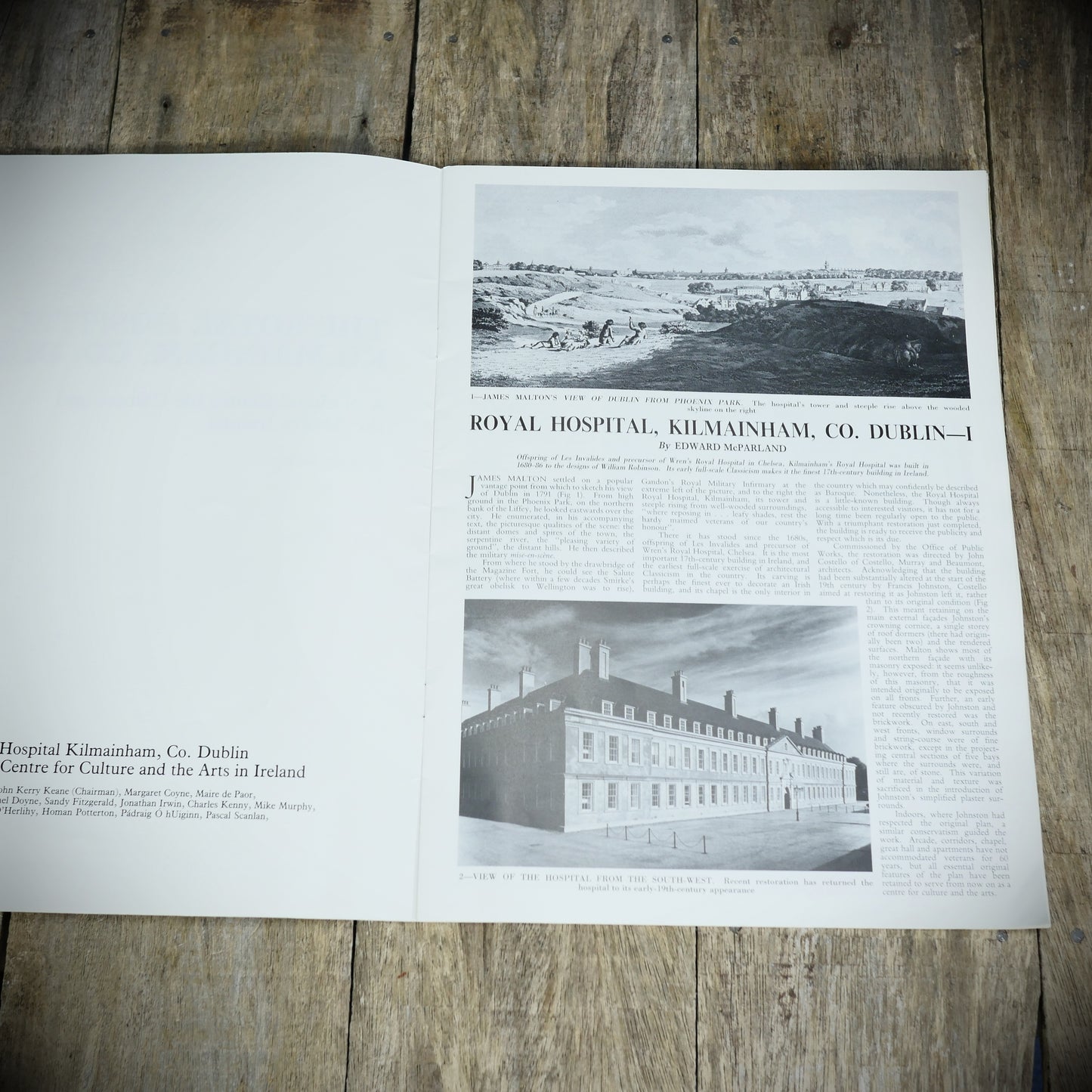 The Royal Hospital Kilmainham, Edward McParland, Large Booklet