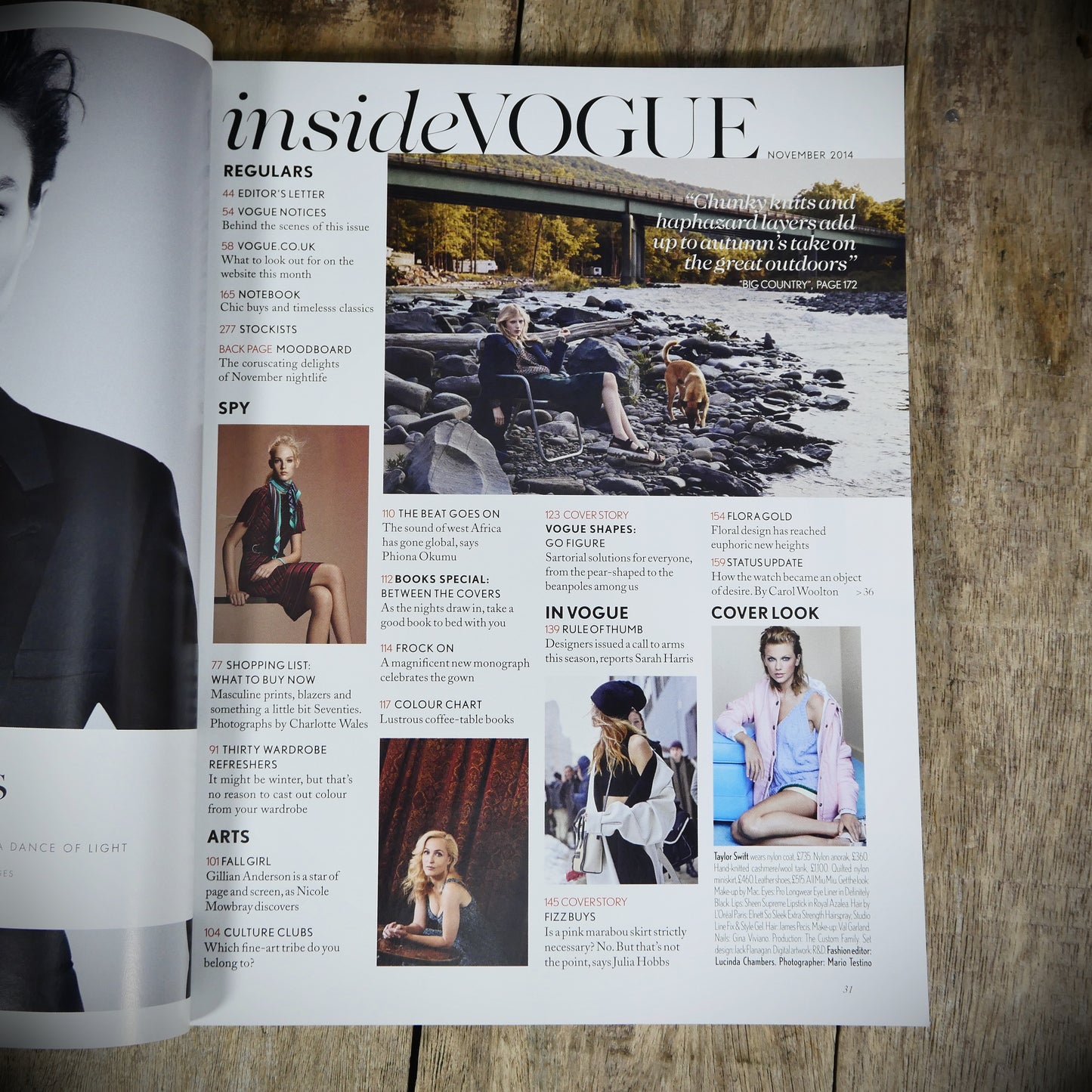 Vogue Magazine UK Back Issue, November 2014 Taylor Swift