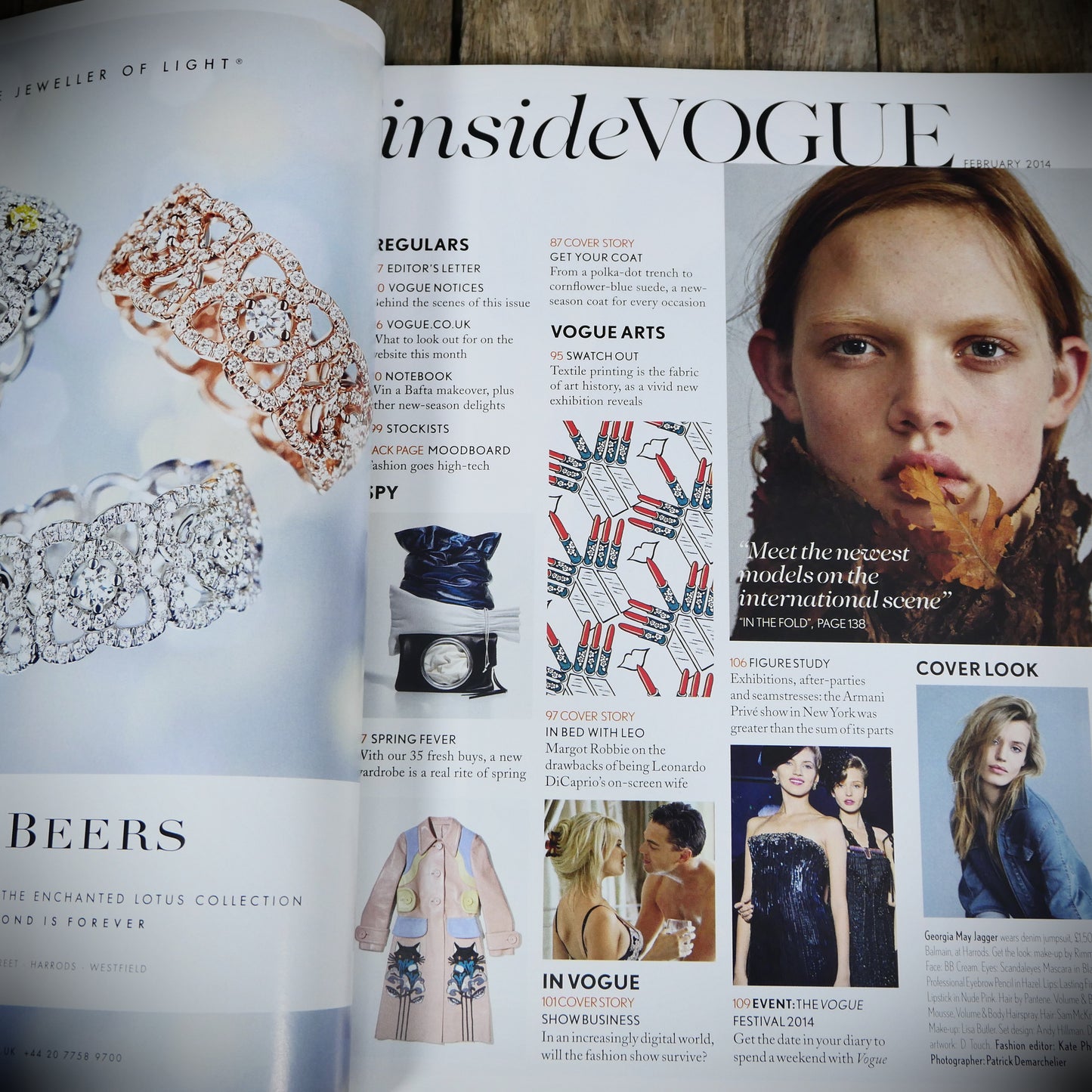 Vogue Magazine February 2014 Georgia May Jagger