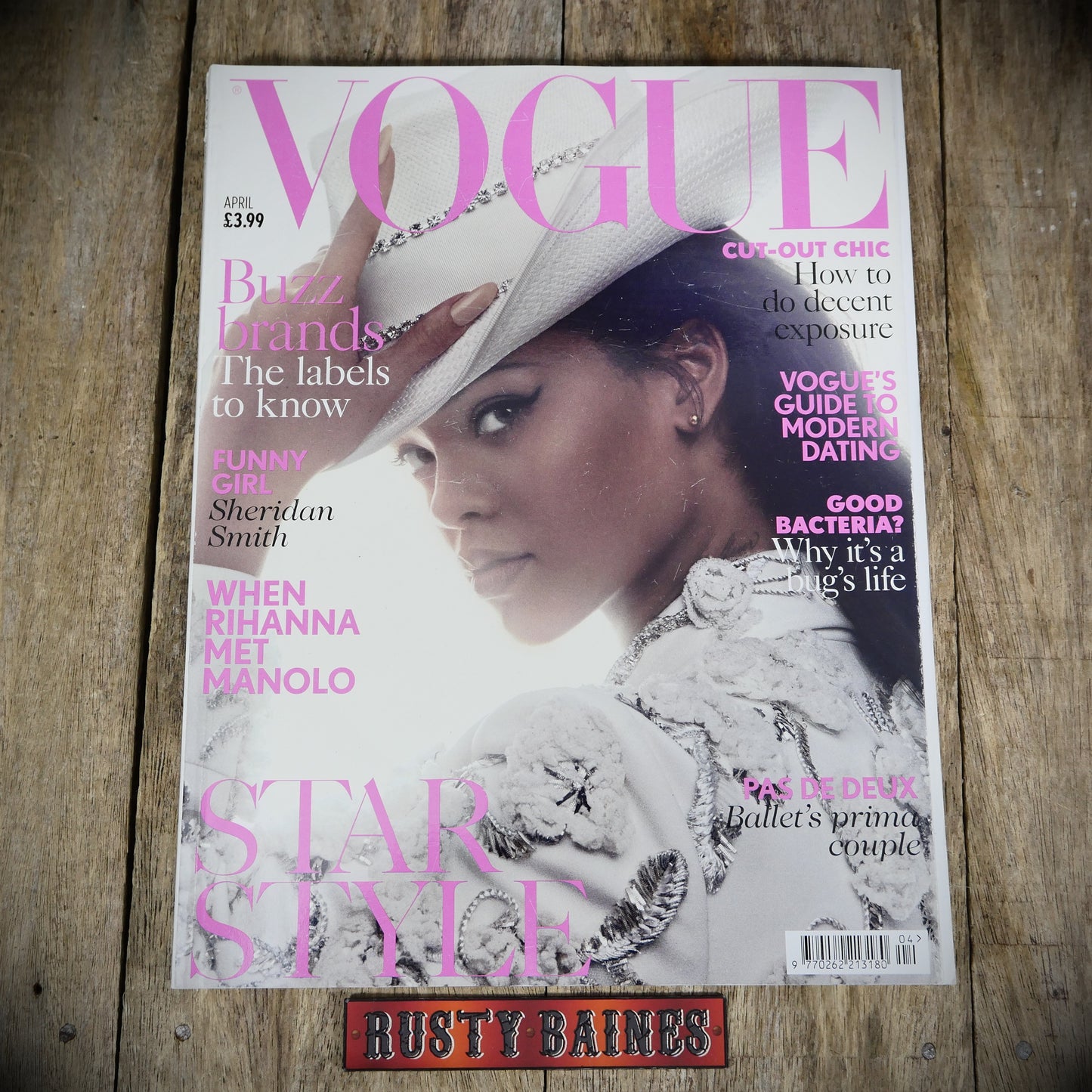 Vogue Magazine UK Back Issue, April 2016 Rihanna
