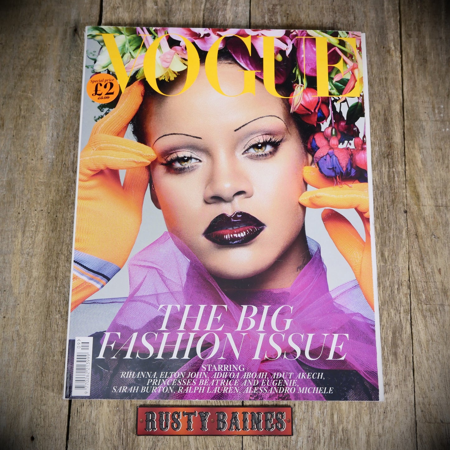 Vogue Magazine UK Back Issue, September 2018 Rihanna