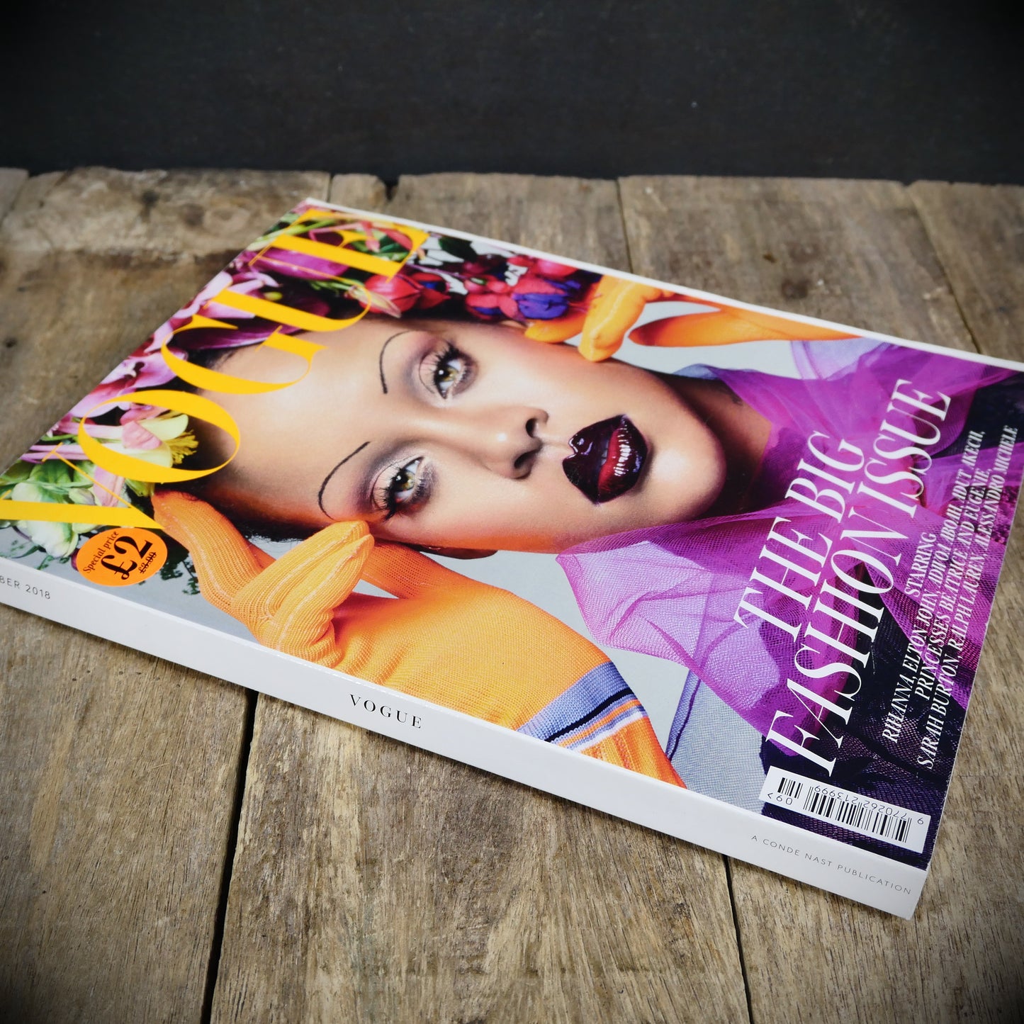 Vogue Magazine UK Back Issue, September 2018 Rihanna