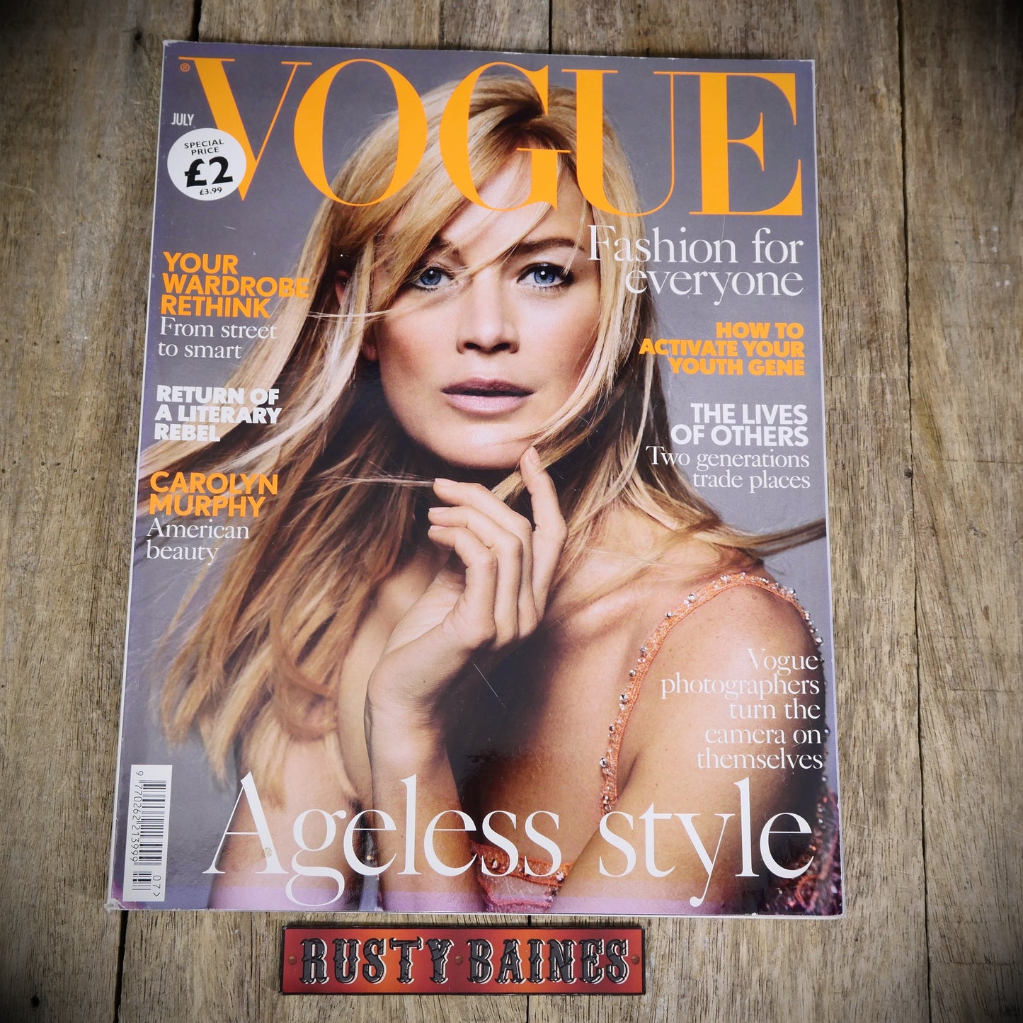 Vogue Magazine UK Back Issue, July 2017 Carolyn Murphy