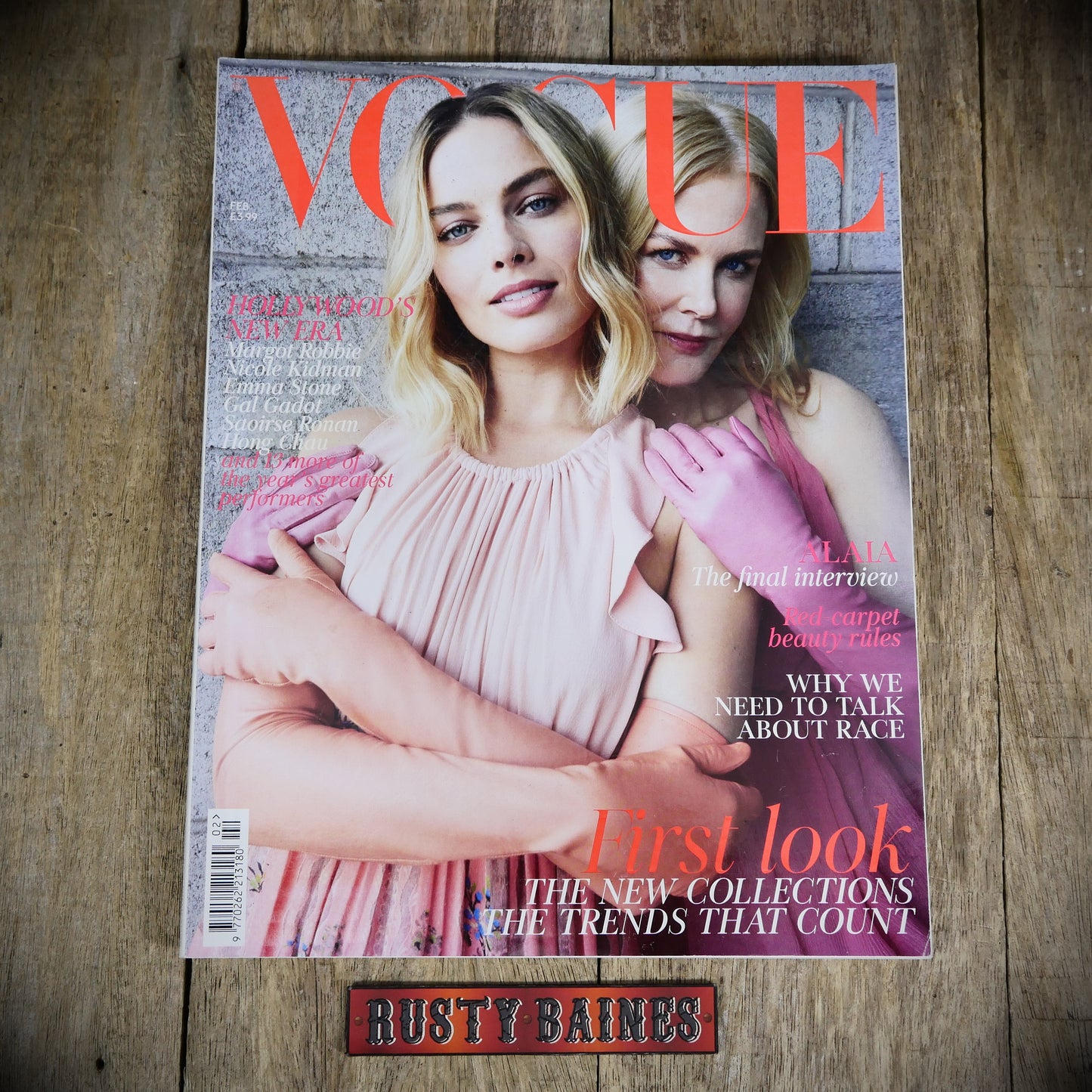 Vogue Magazine UK Back Issue, February 2018, Margot Robbie, Nicole Kidman