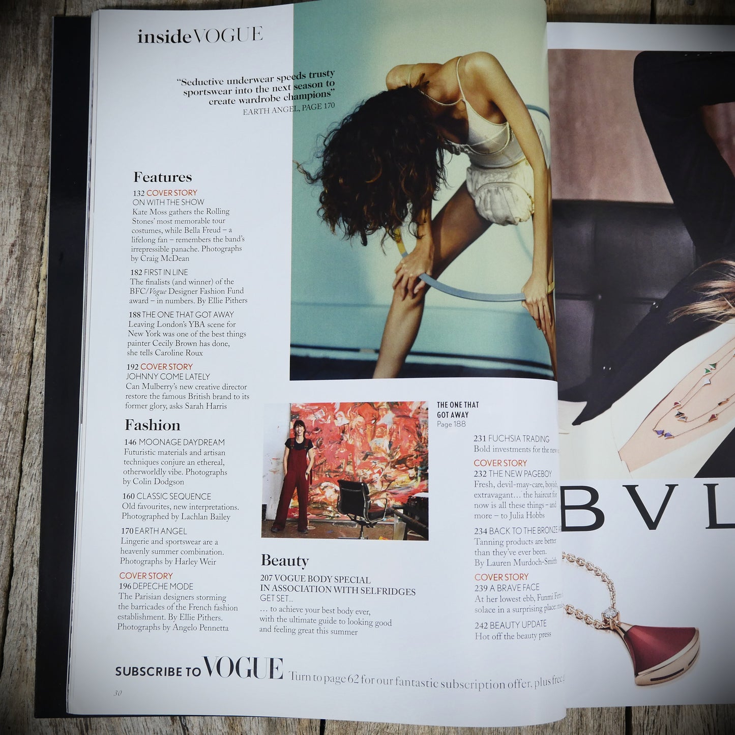 Vogue Magazine UK Back Issue, May 2016 Kate Moss