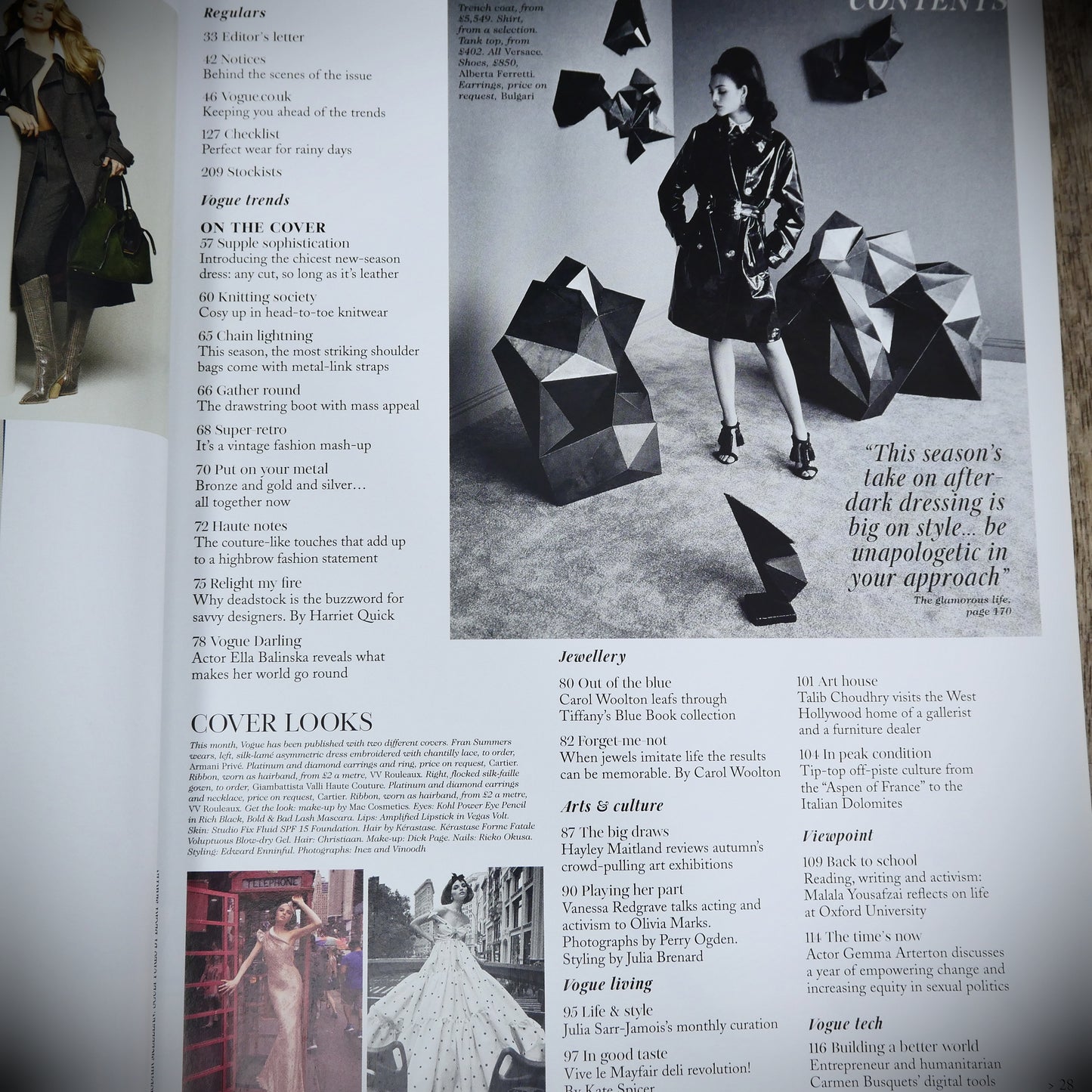 Vogue Magazine UK Back Issue, November 2018 Fran Summers Couture