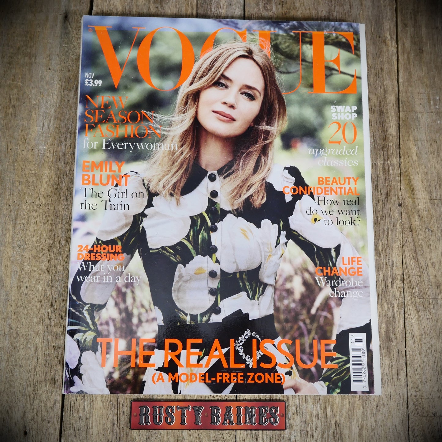 Vogue Magazine UK Back Issue, November 2016 Emily Blunt